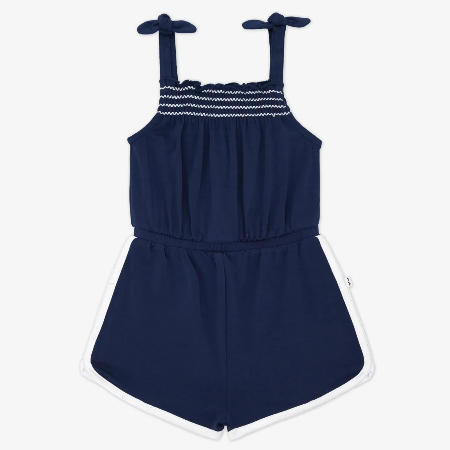 Classic Navy Smocked Romper