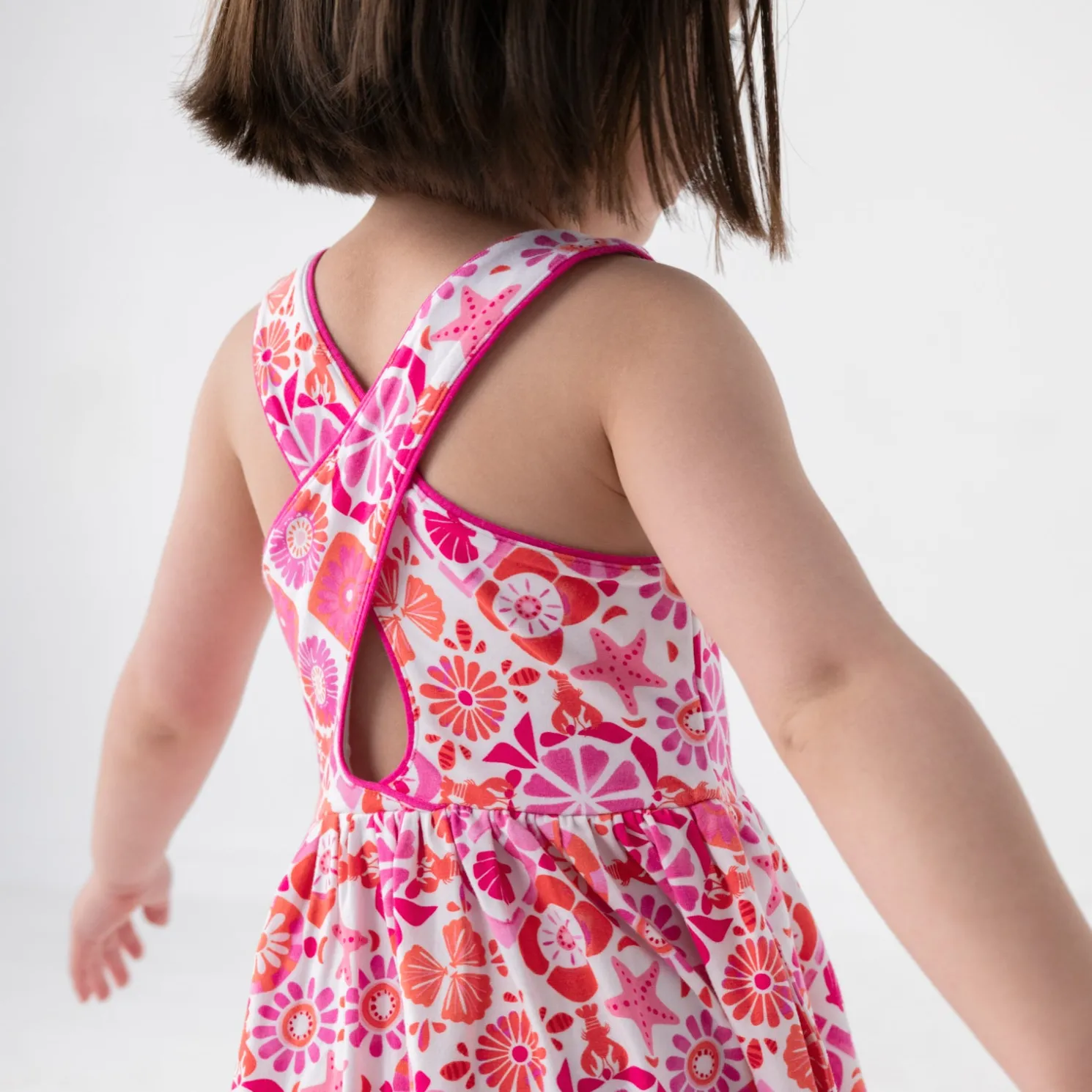 Coastal Gems Cross Back Skater Dress