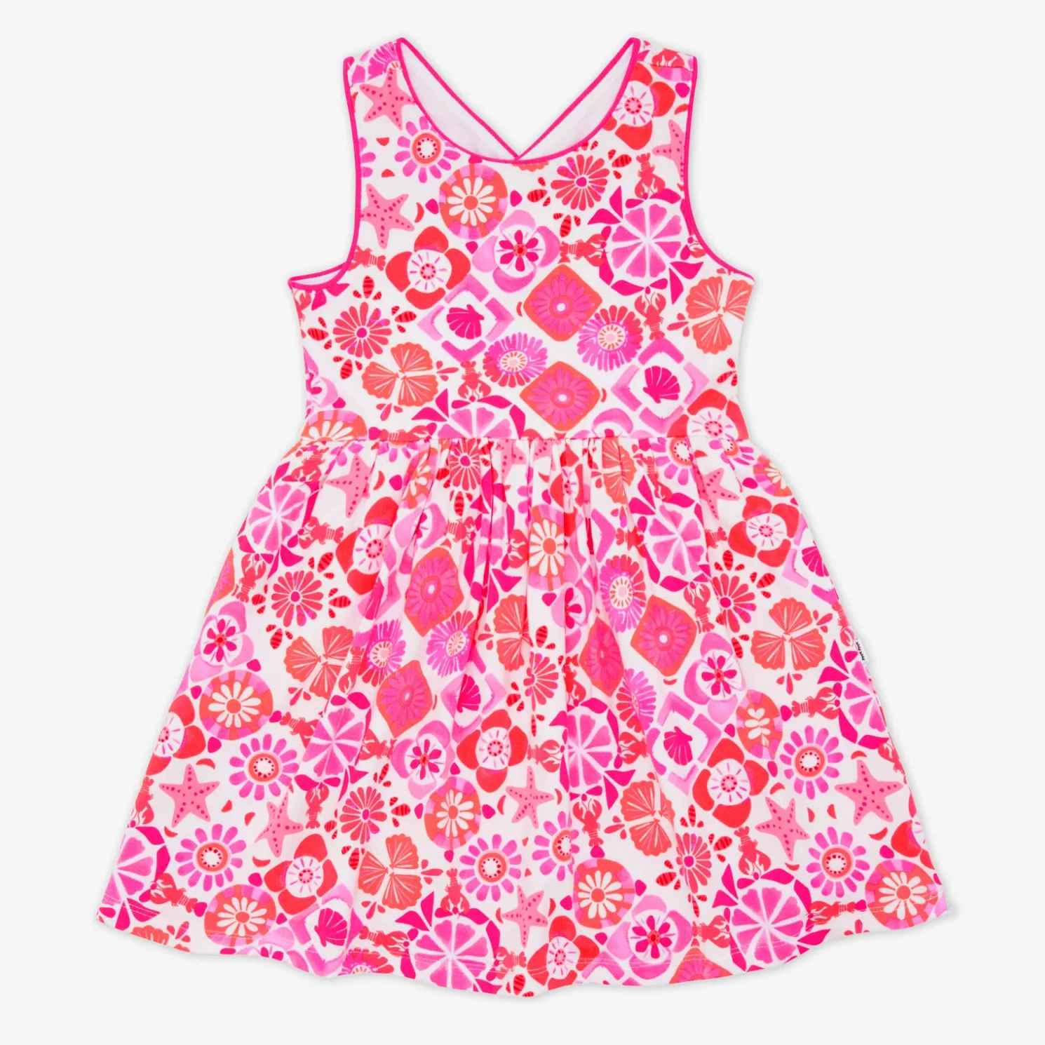 Coastal Gems Cross Back Skater Dress