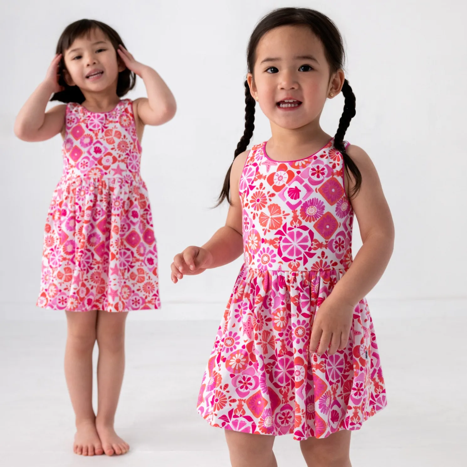 Coastal Gems Cross Back Skater Dress