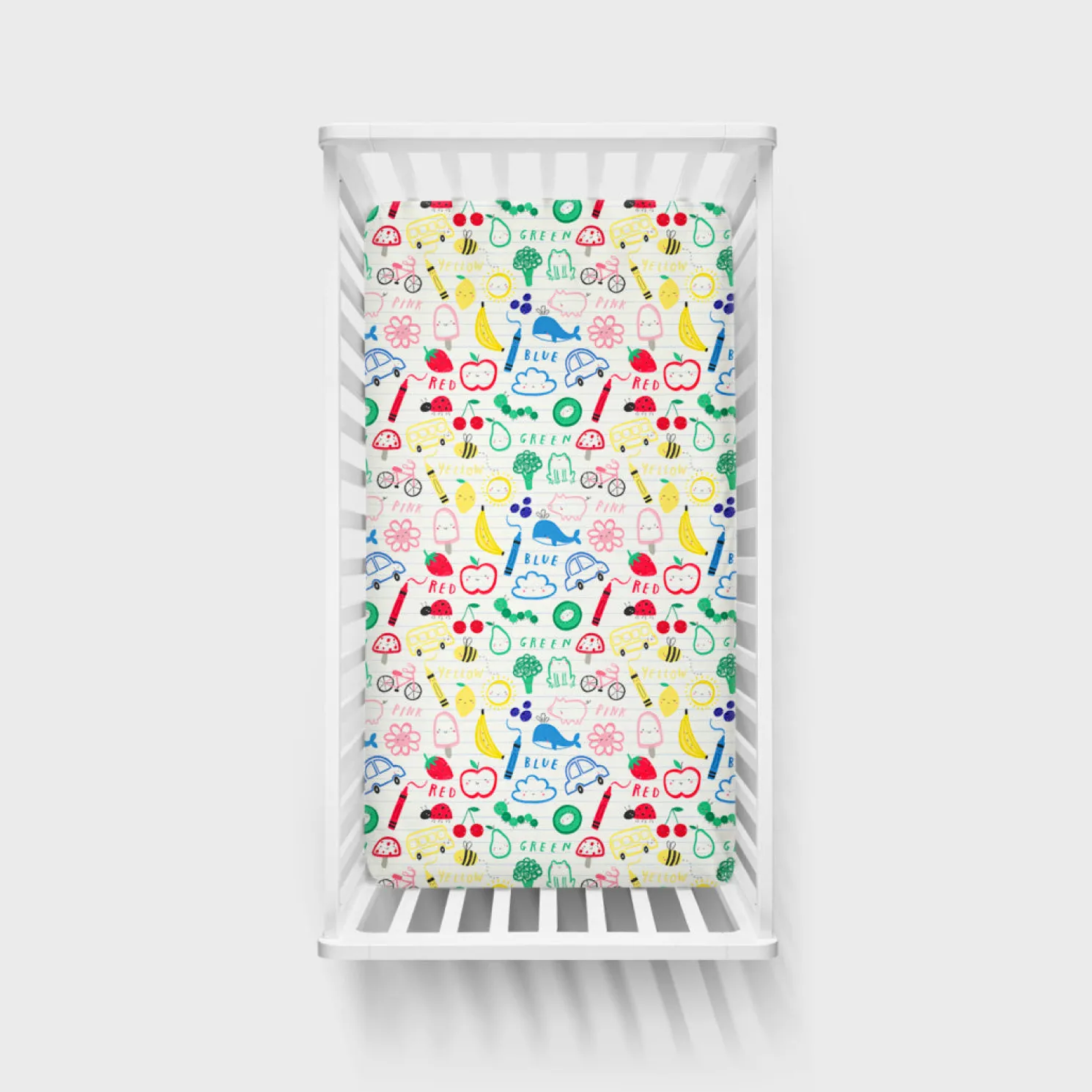 Coloring Crew Fitted Crib Sheet