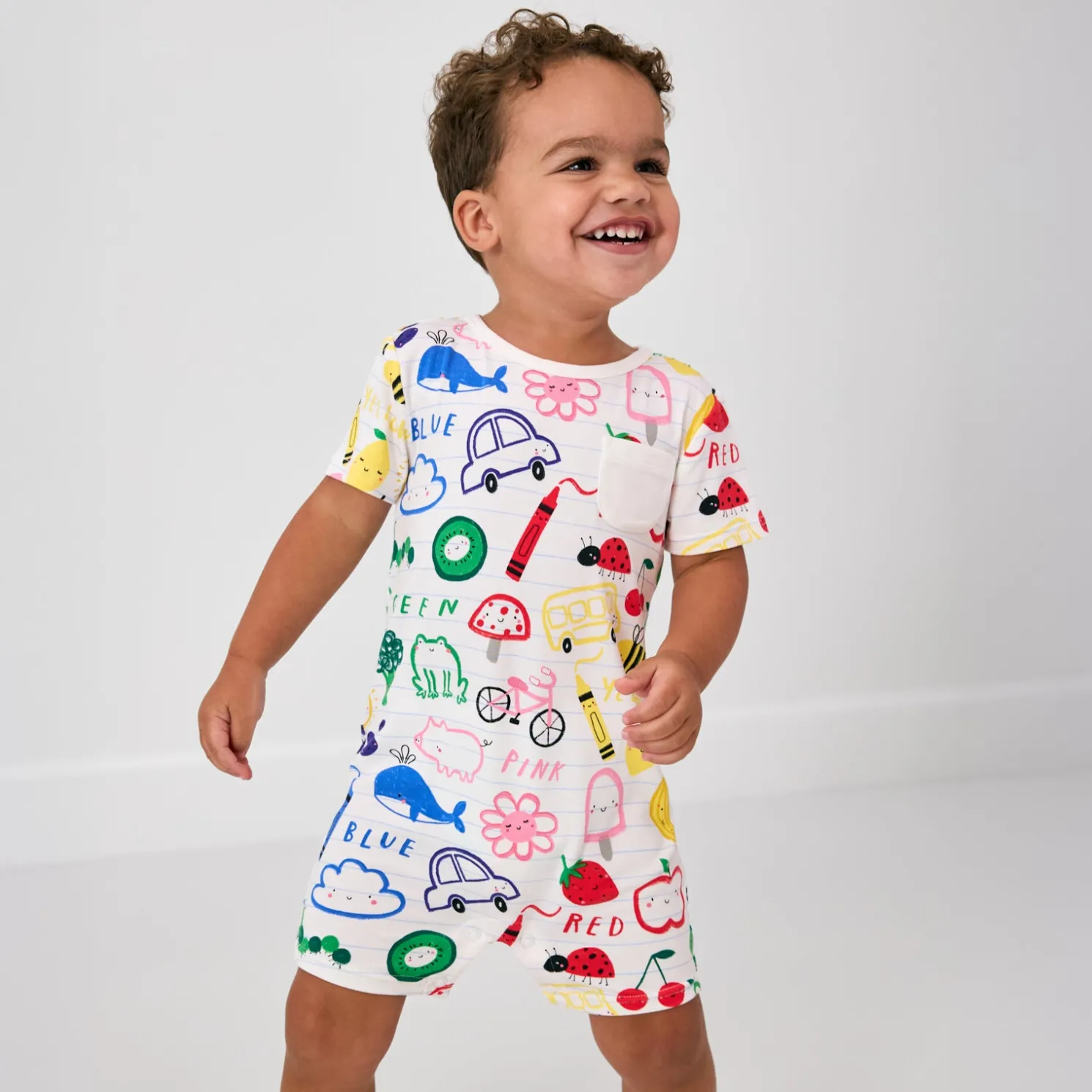 Coloring Crew Pocket Shorty Romper