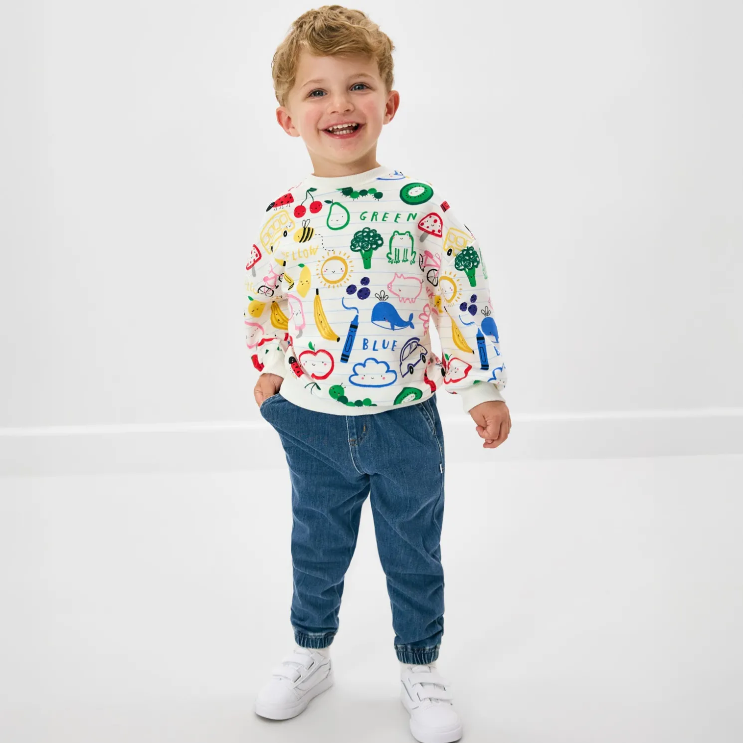 Coloring Crew Drop Shoulder Crewneck