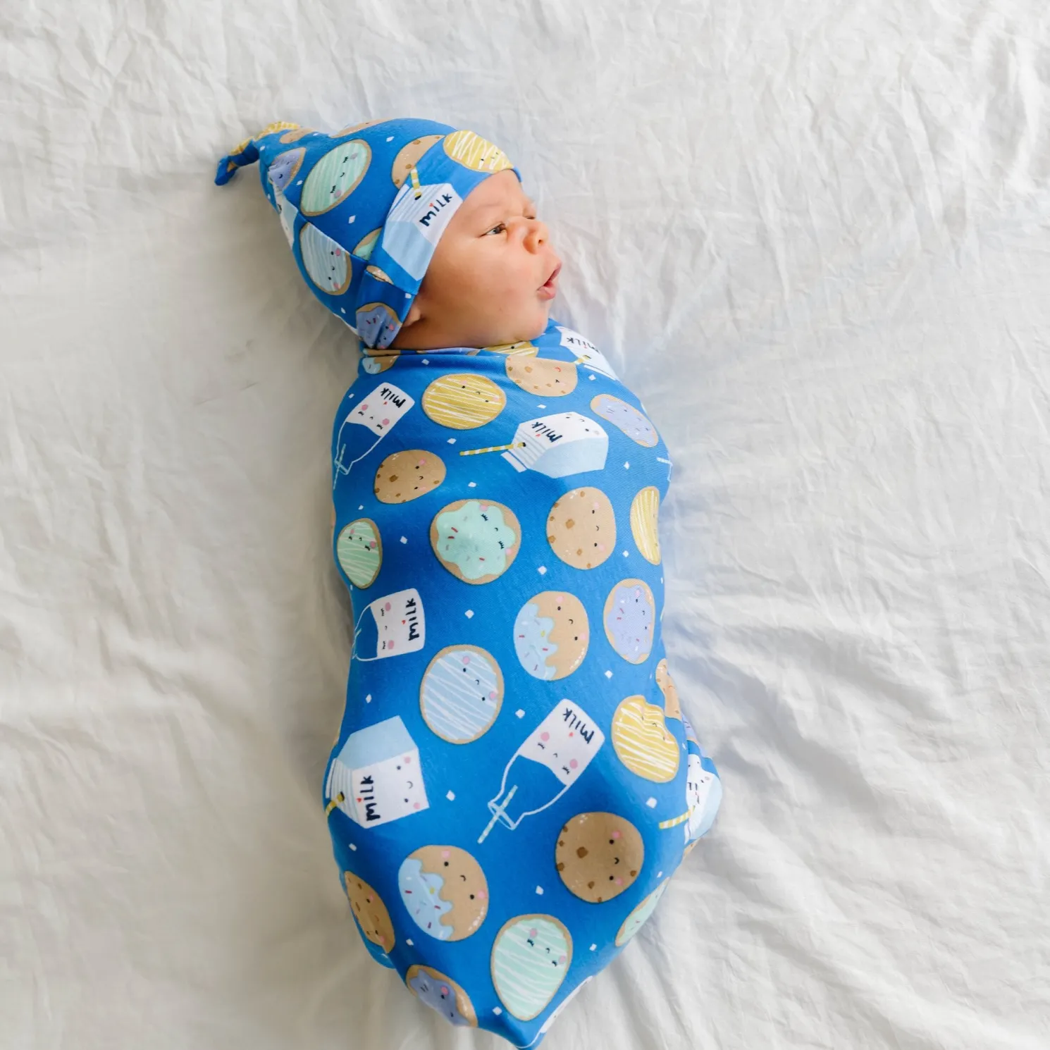Cookies & Milk Swaddle & Hat Set