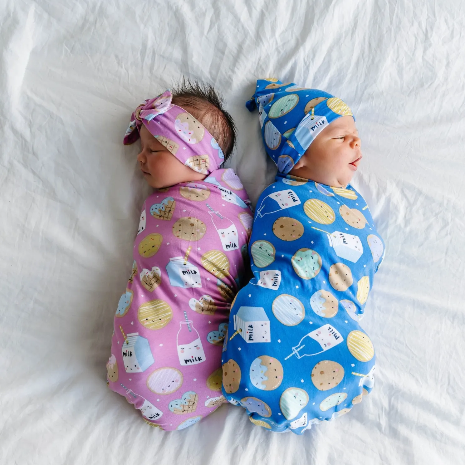Cookies & Milk Swaddle & Hat Set