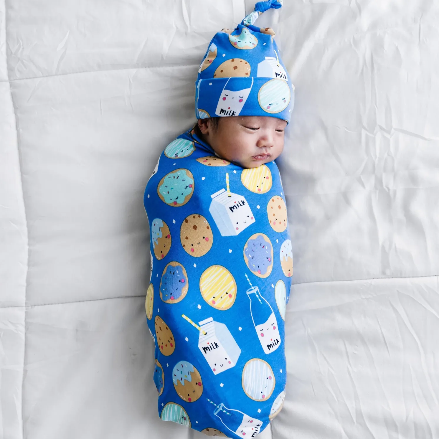 Cookies & Milk Swaddle & Hat Set