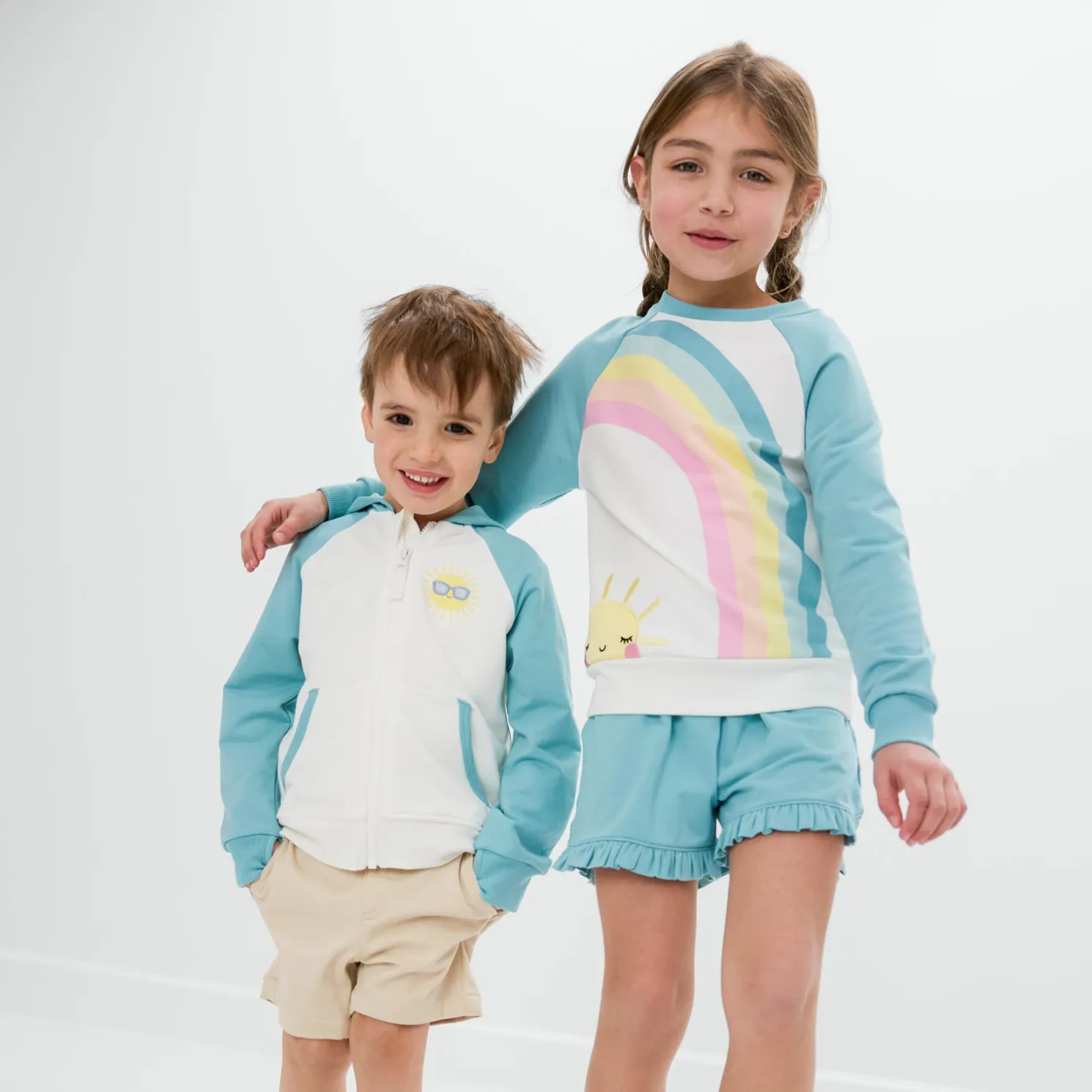 Cool Teal Ruffle Shorts