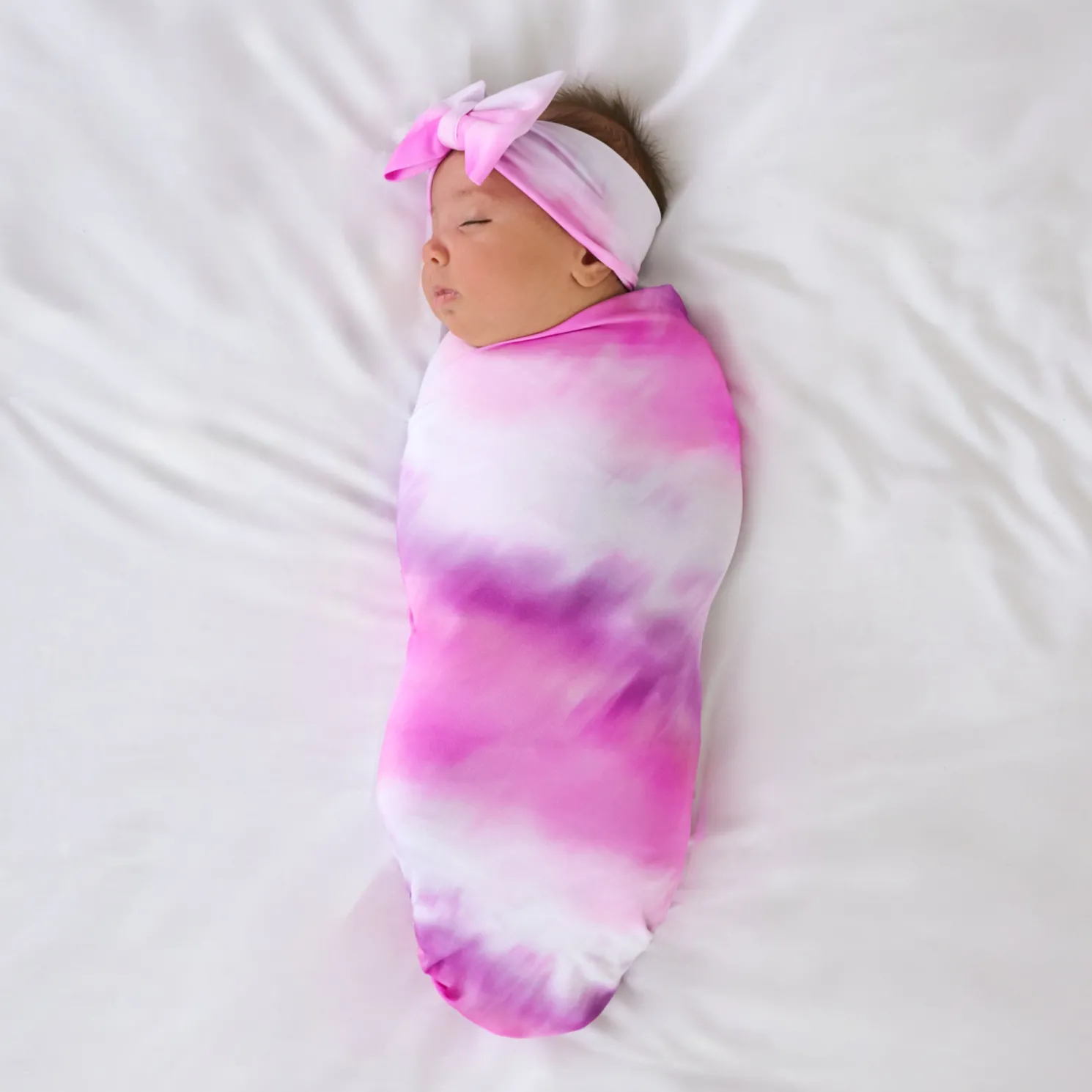 Cosmic Mist Swaddle & Luxe Bow Headband Set