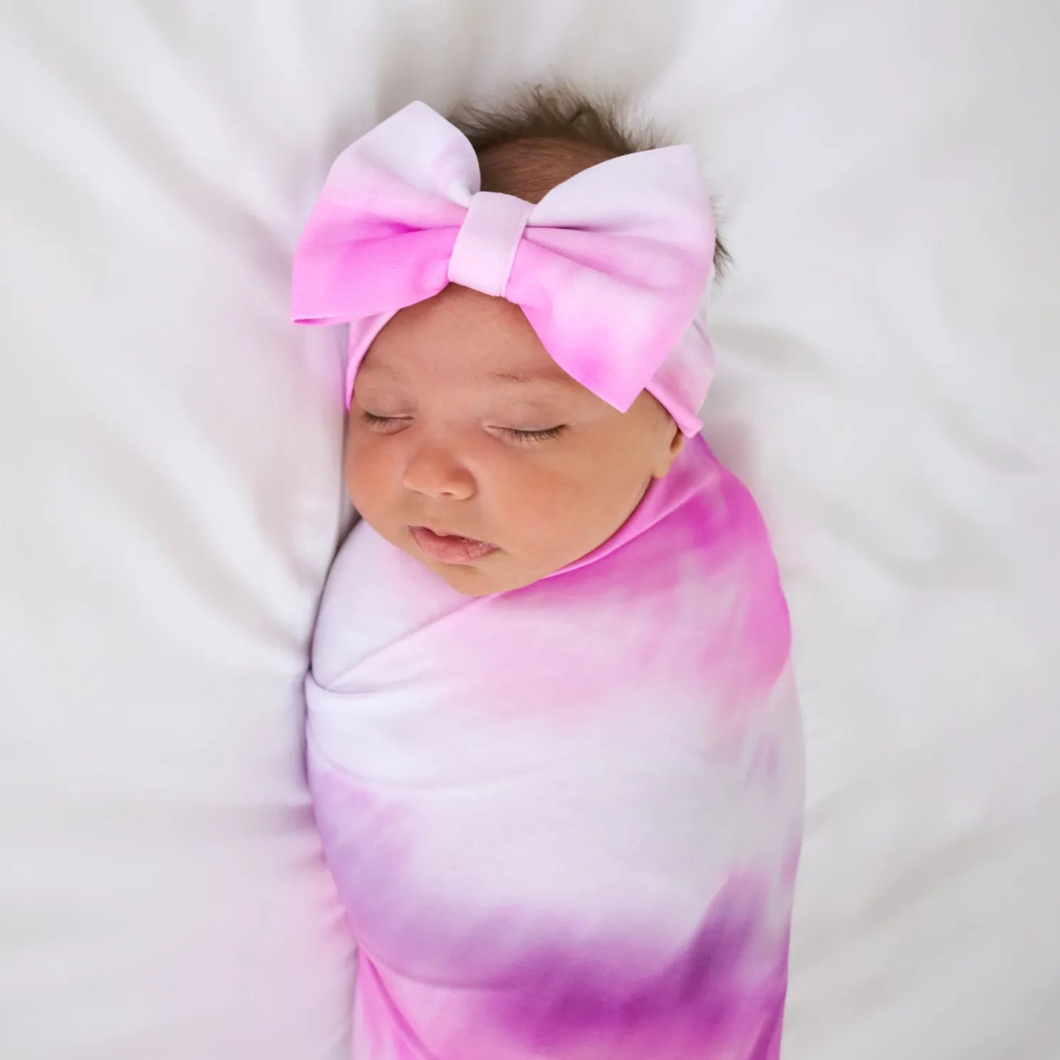 Cosmic Mist Swaddle & Luxe Bow Headband Set