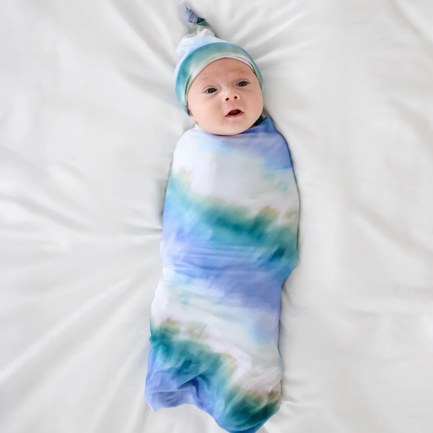 Cosmic Mist Swaddle & Hat Set