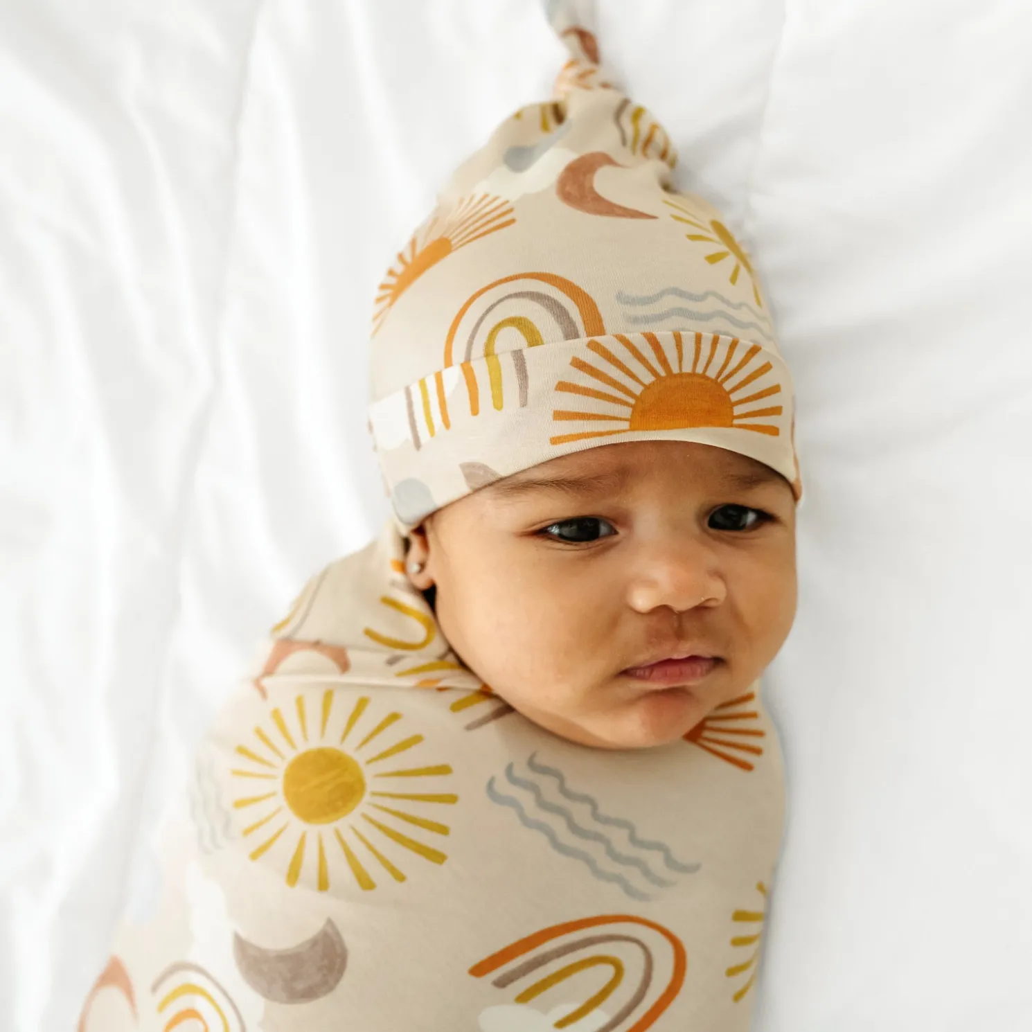 Desert Sunrise Swaddle & Hat Set