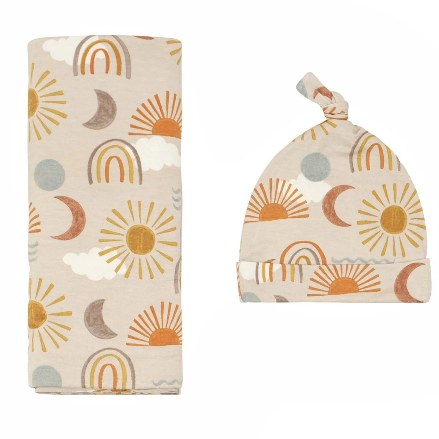 Desert Sunrise Swaddle & Hat Set