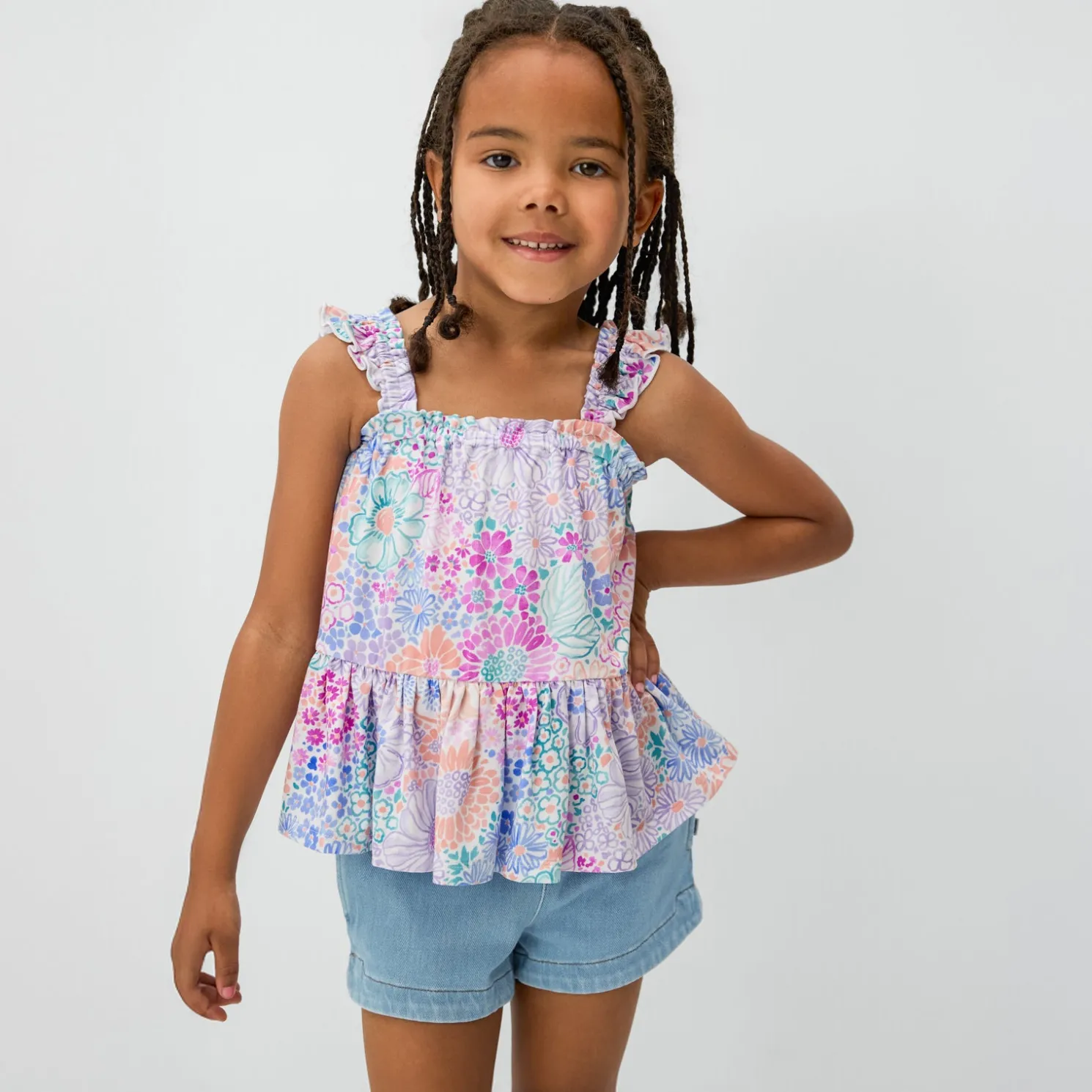 Doodle Blooms Flutter Tank