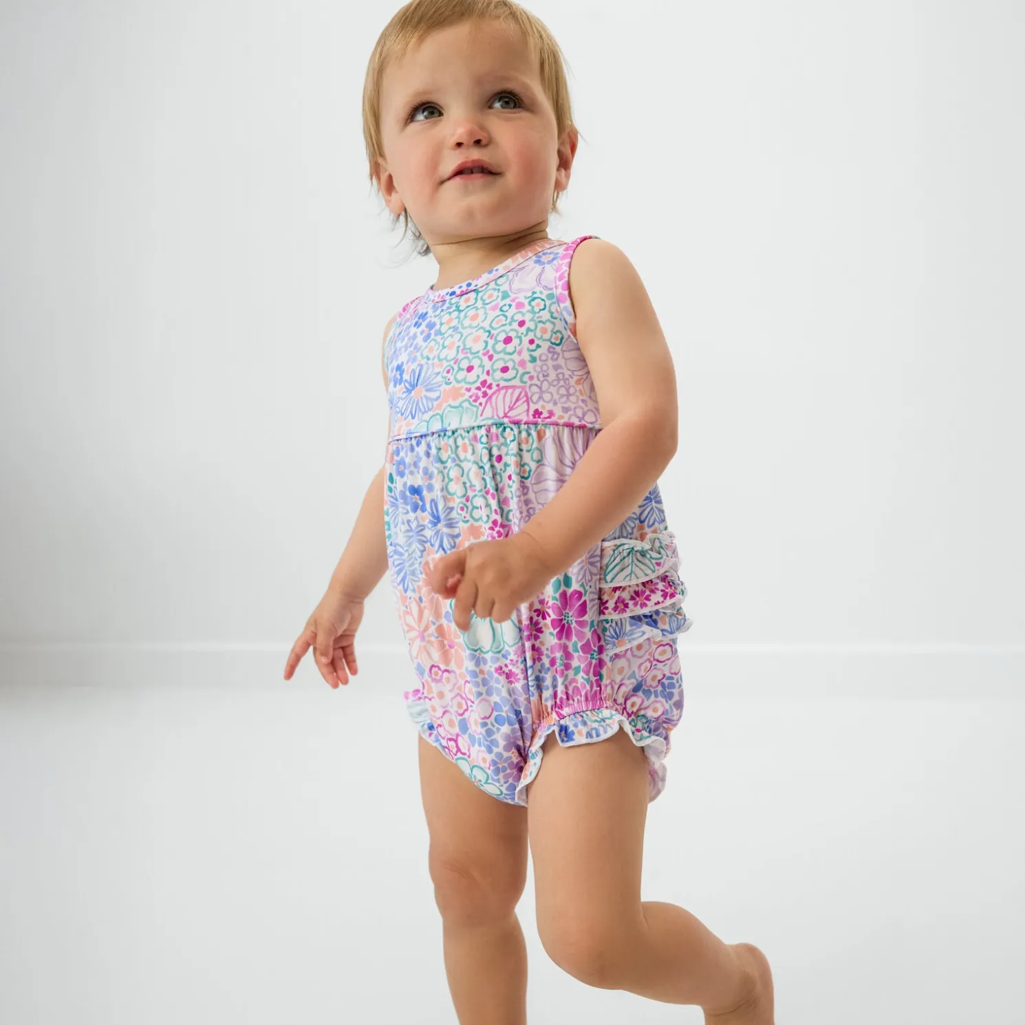 Doodle Blooms Bubble Romper