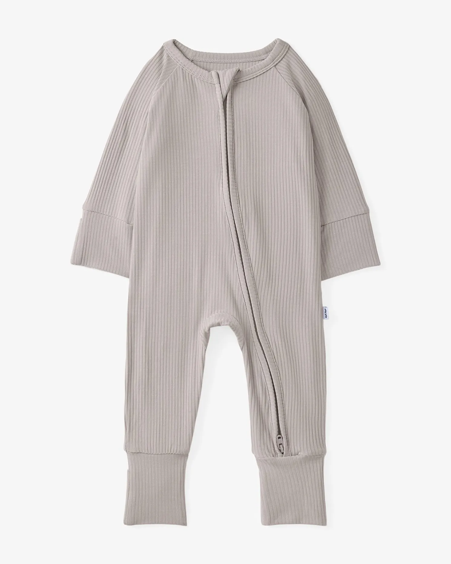 Dove Gray Ribbed Zippy