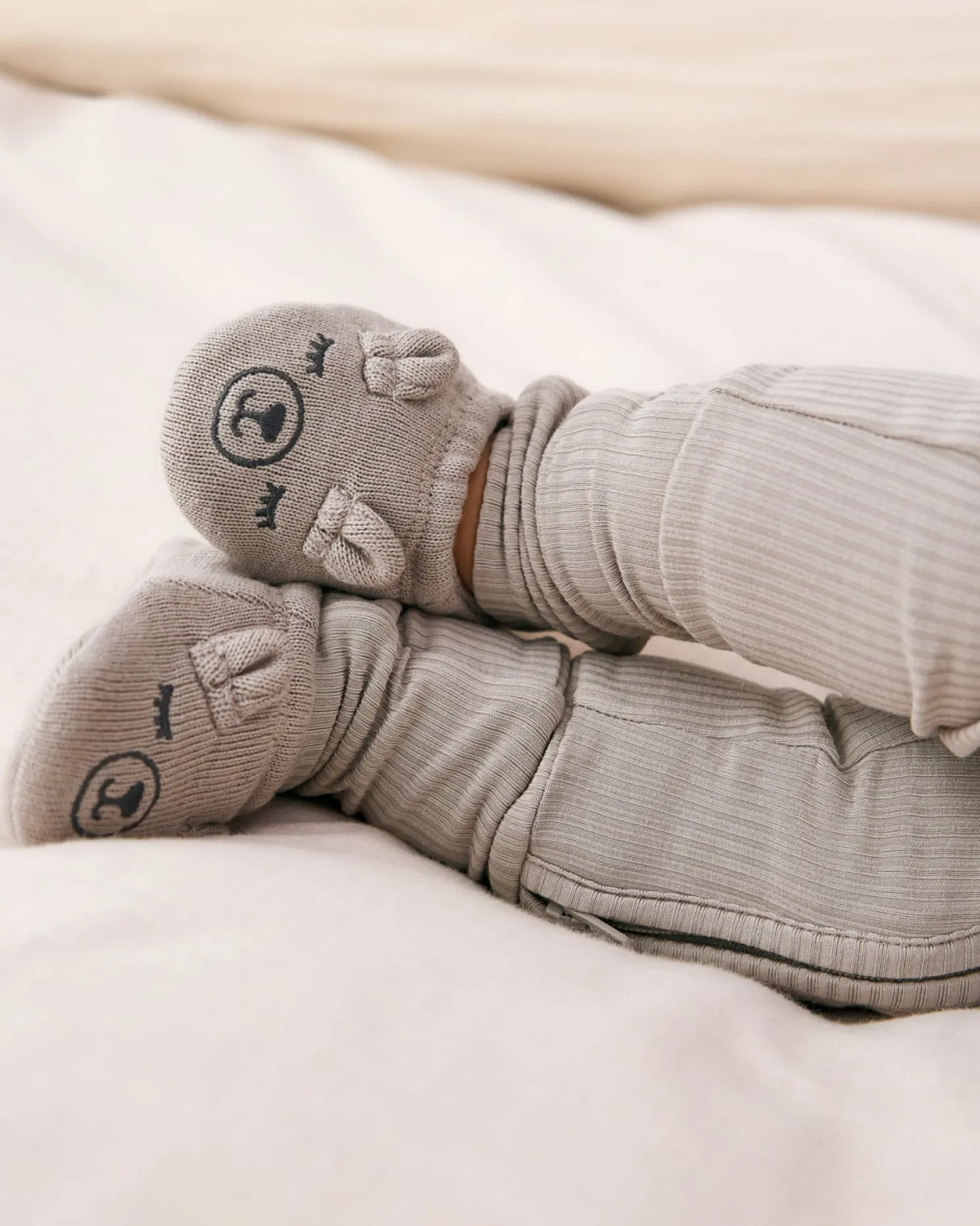 Dove Gray Bear Booties