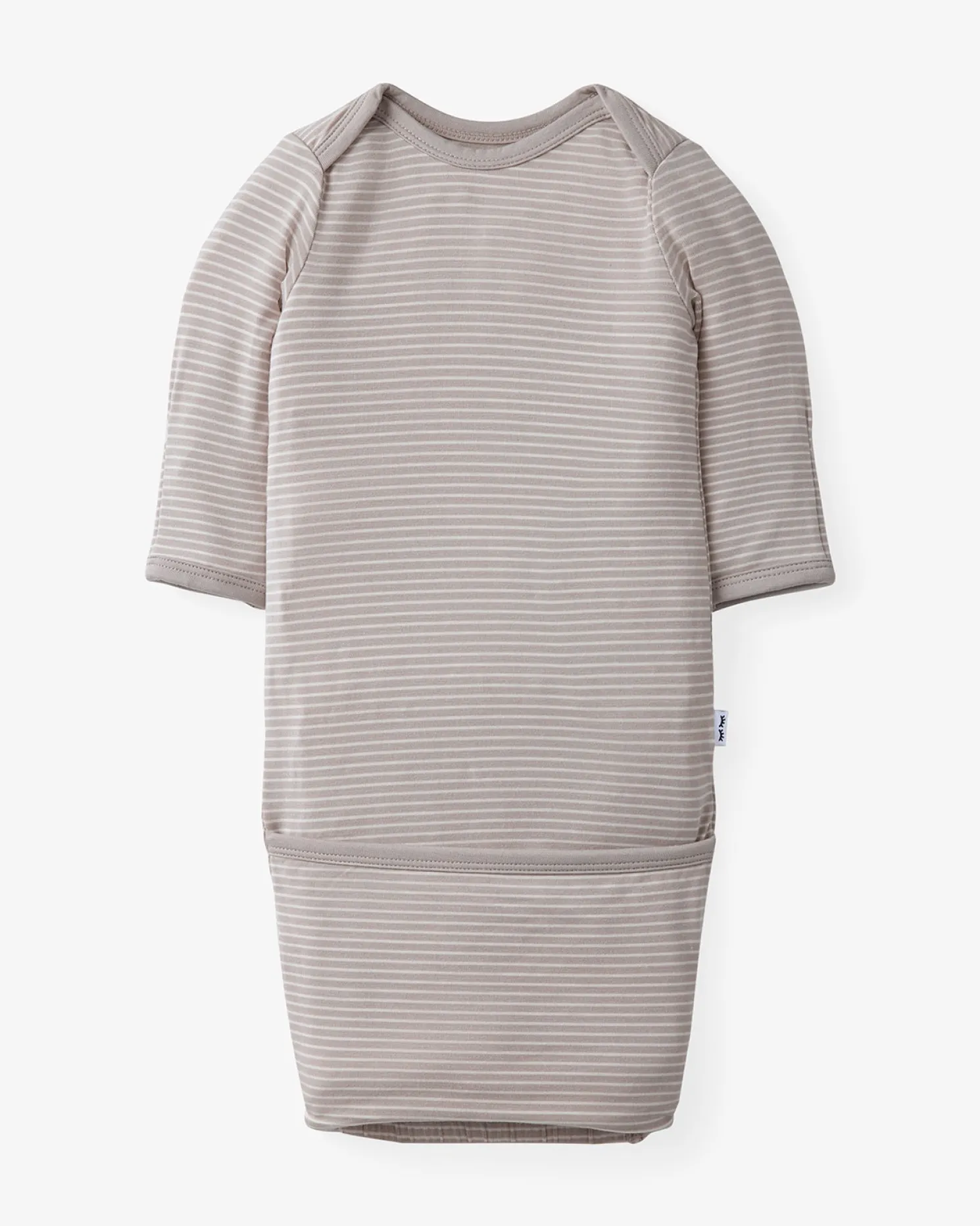 Dove Gray Stripe Infant Gown