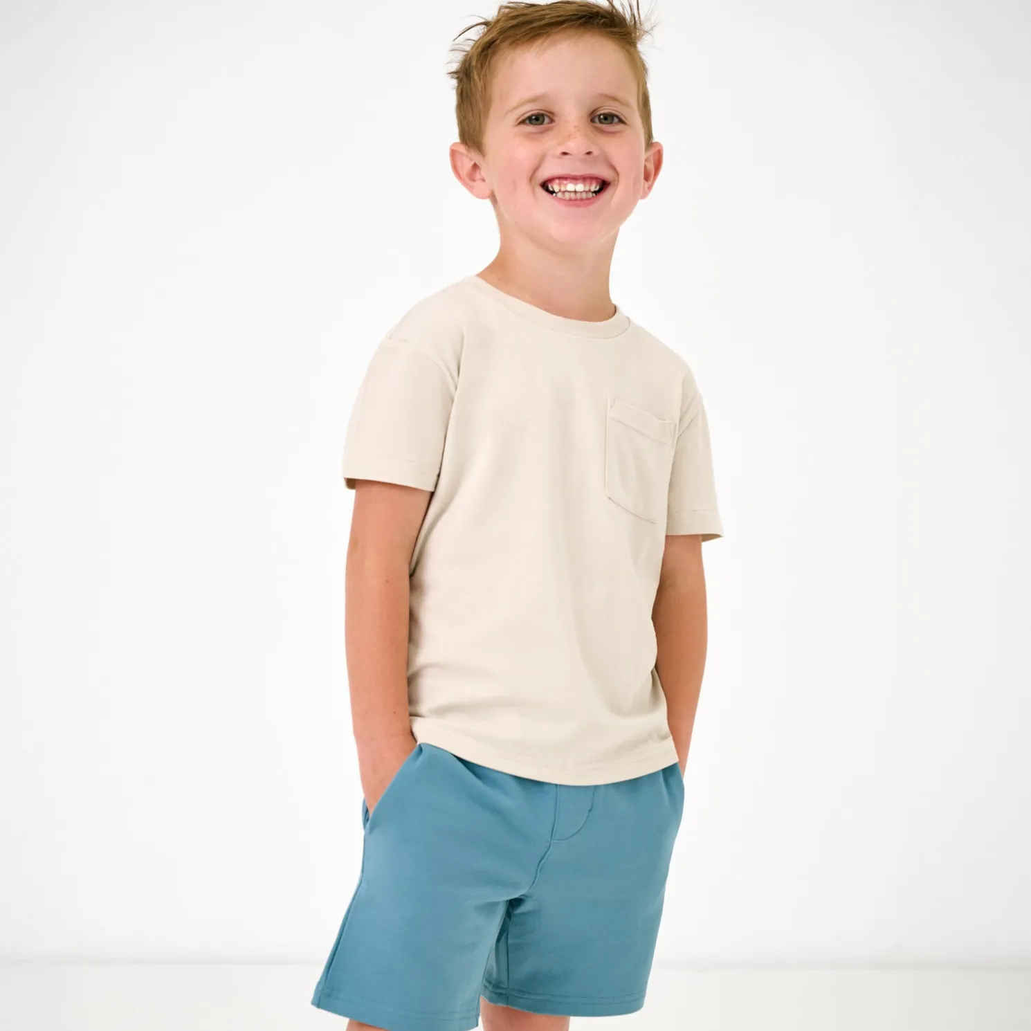 Dusk Blue Drawstring Shorts