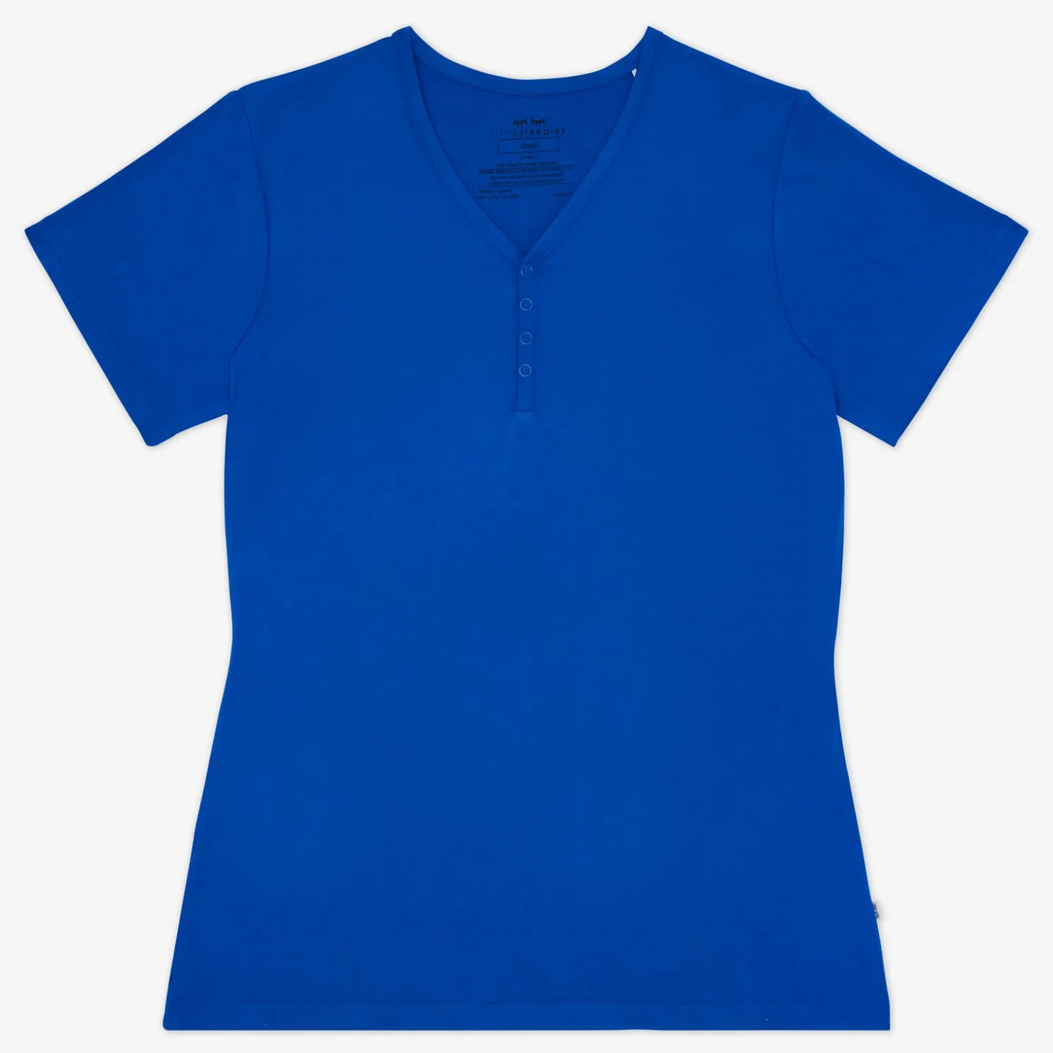 Electric Blue Women's Short Sleeve Pajama Top