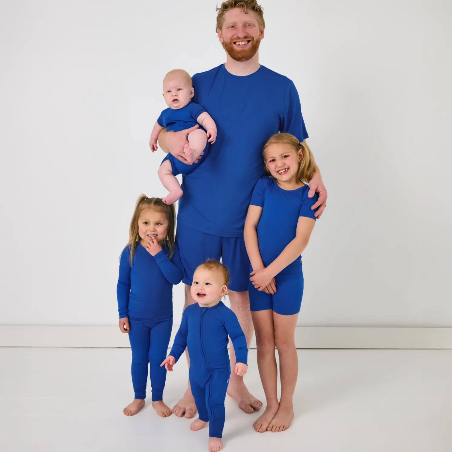 Electric Blue Men's Short Sleeve Pajama Top