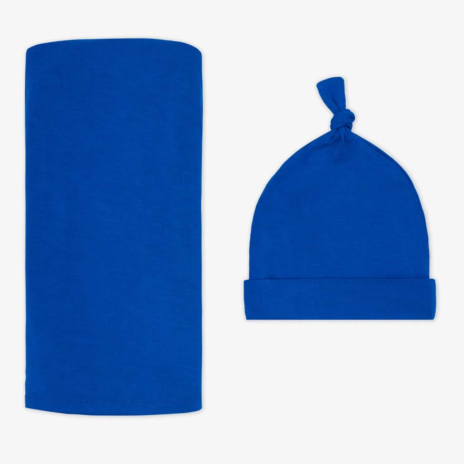 Electric Blue Swaddle & Hat Set