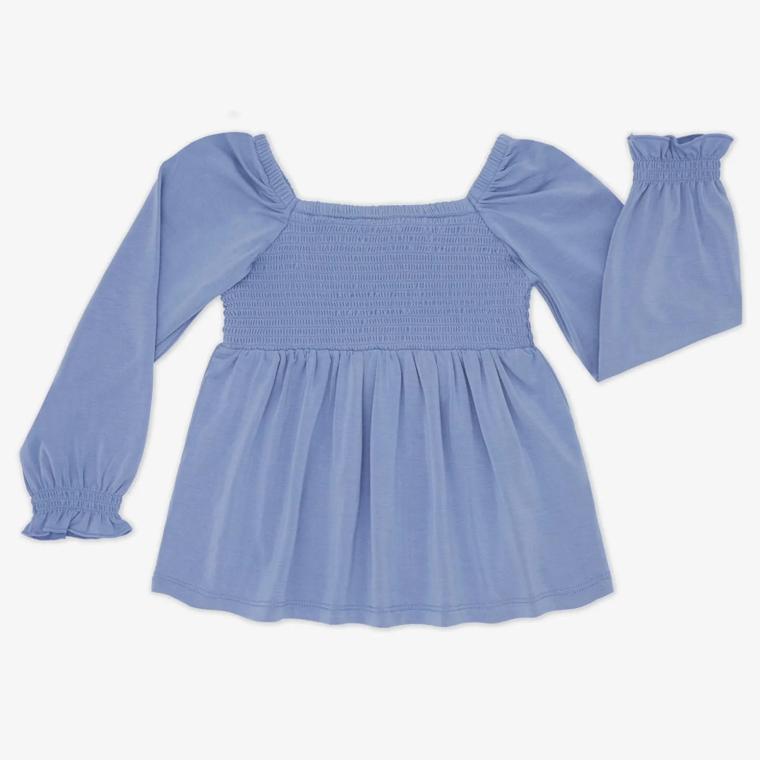 Faded Violet Smocked Peasant Top
