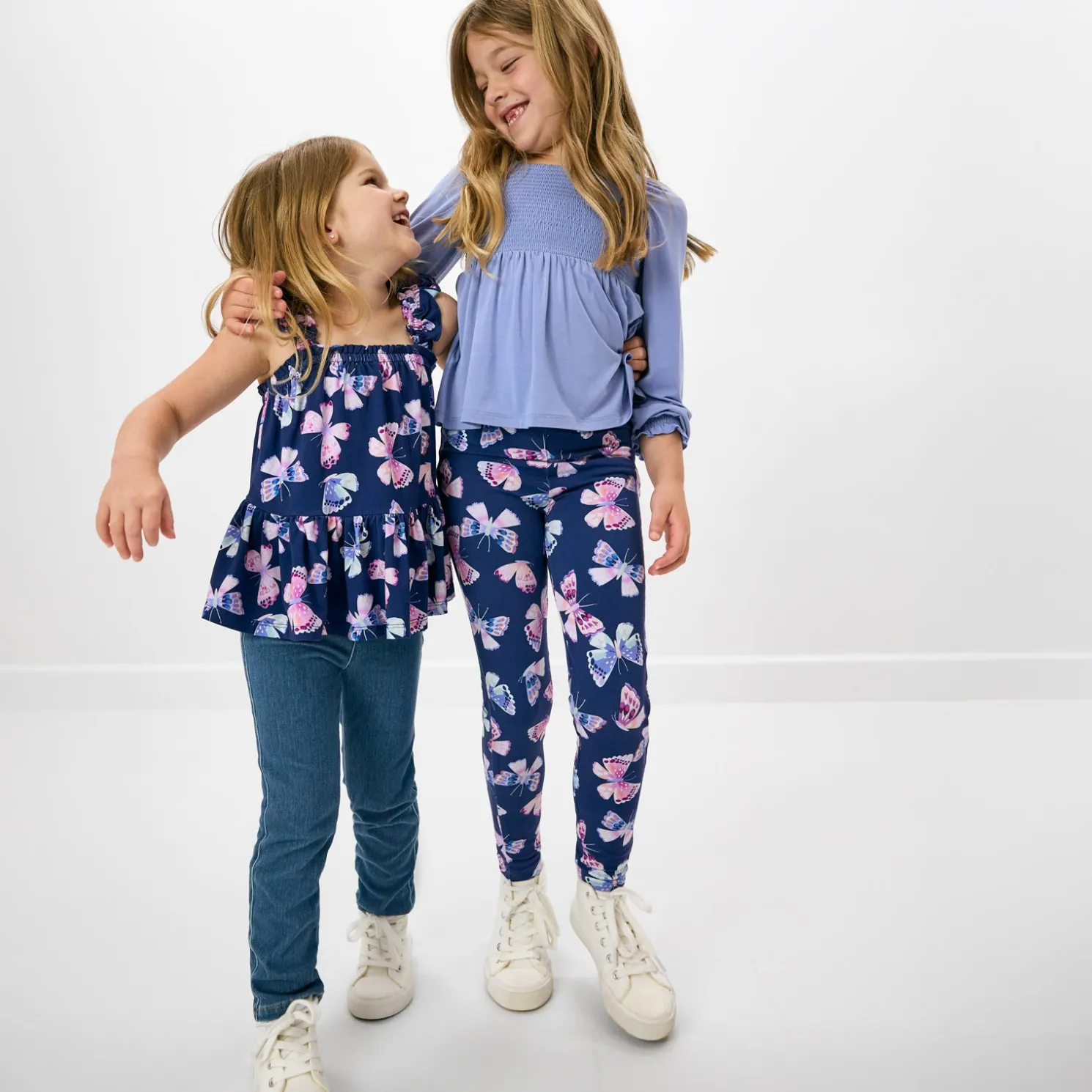 Faded Violet Smocked Peasant Top