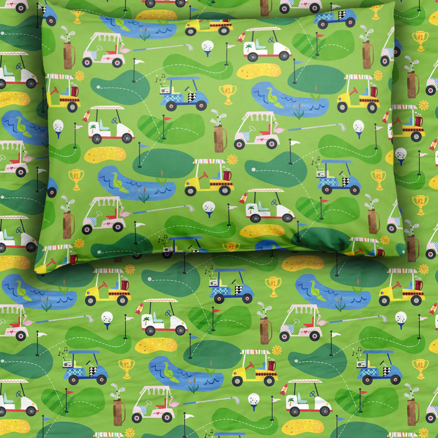 Fairway Fun Twin Sheet Set