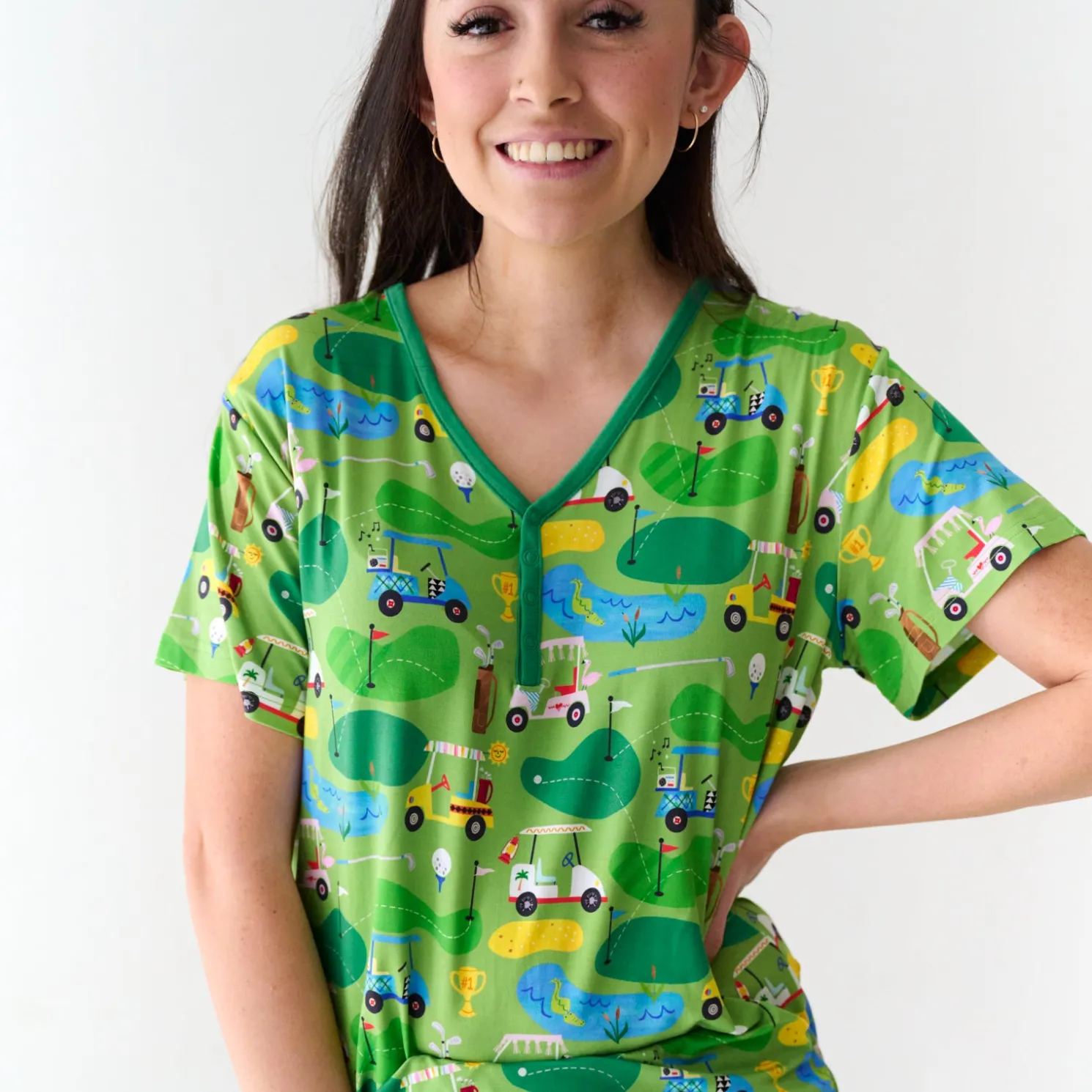 Fairway Fun Women's Short Sleeve Pajama Top