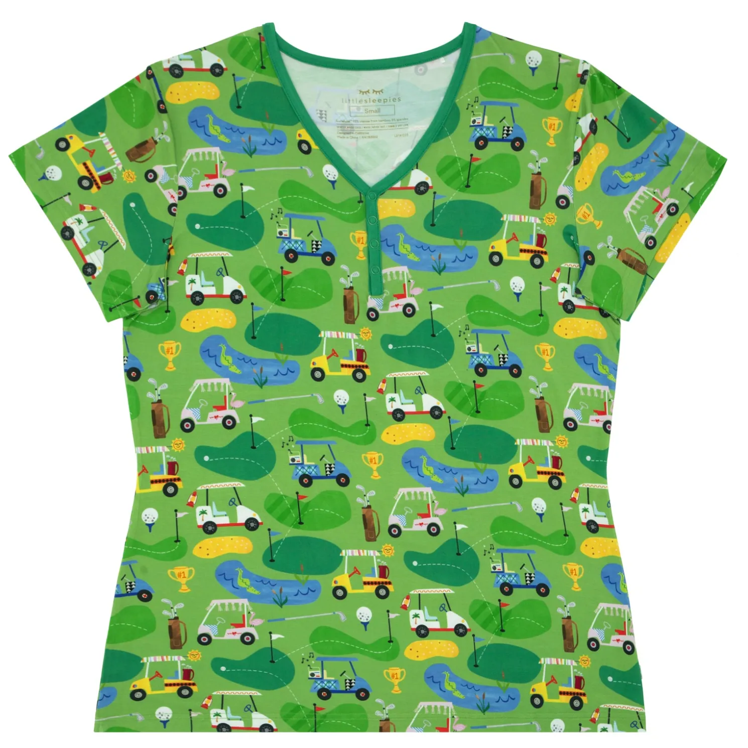 Fairway Fun Women's Short Sleeve Pajama Top