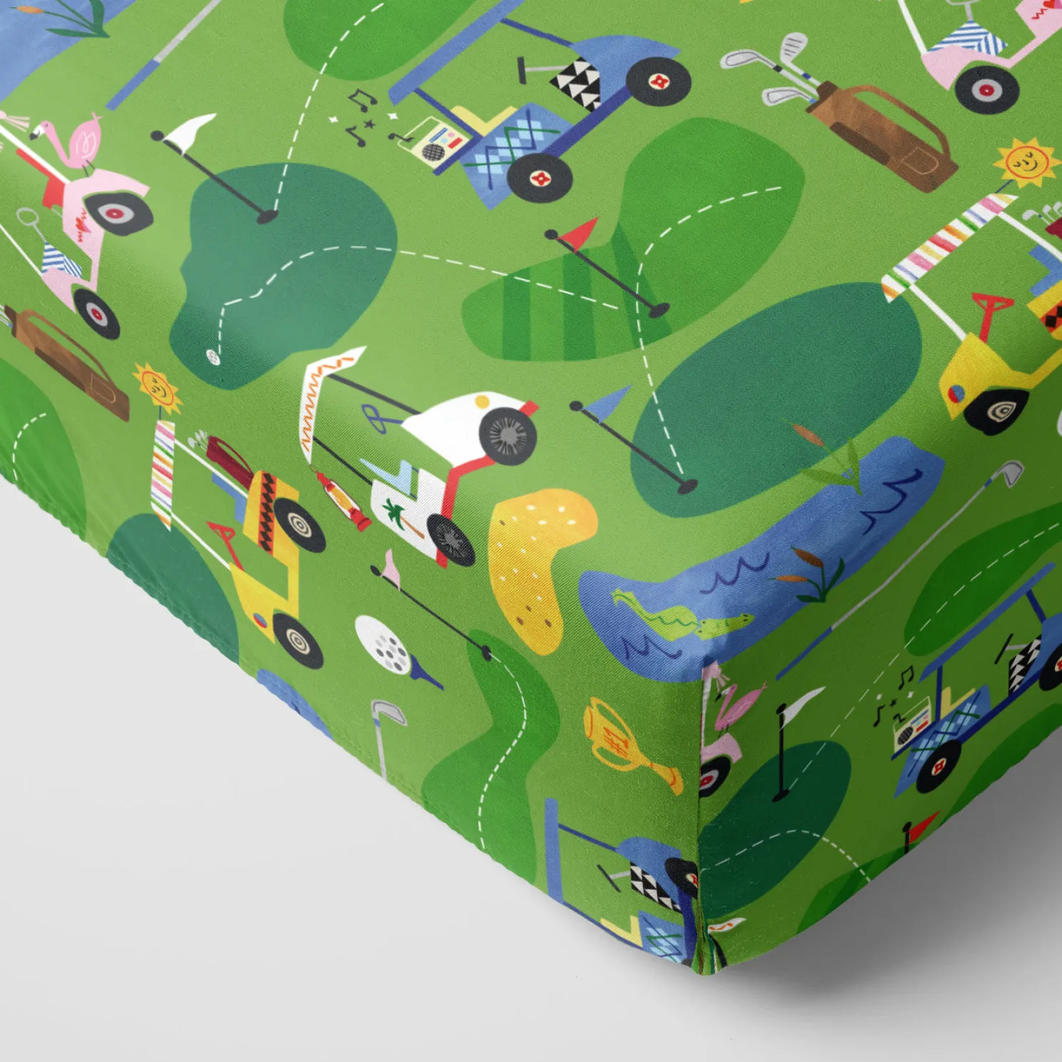 Fairway Fun Fitted Crib Sheet