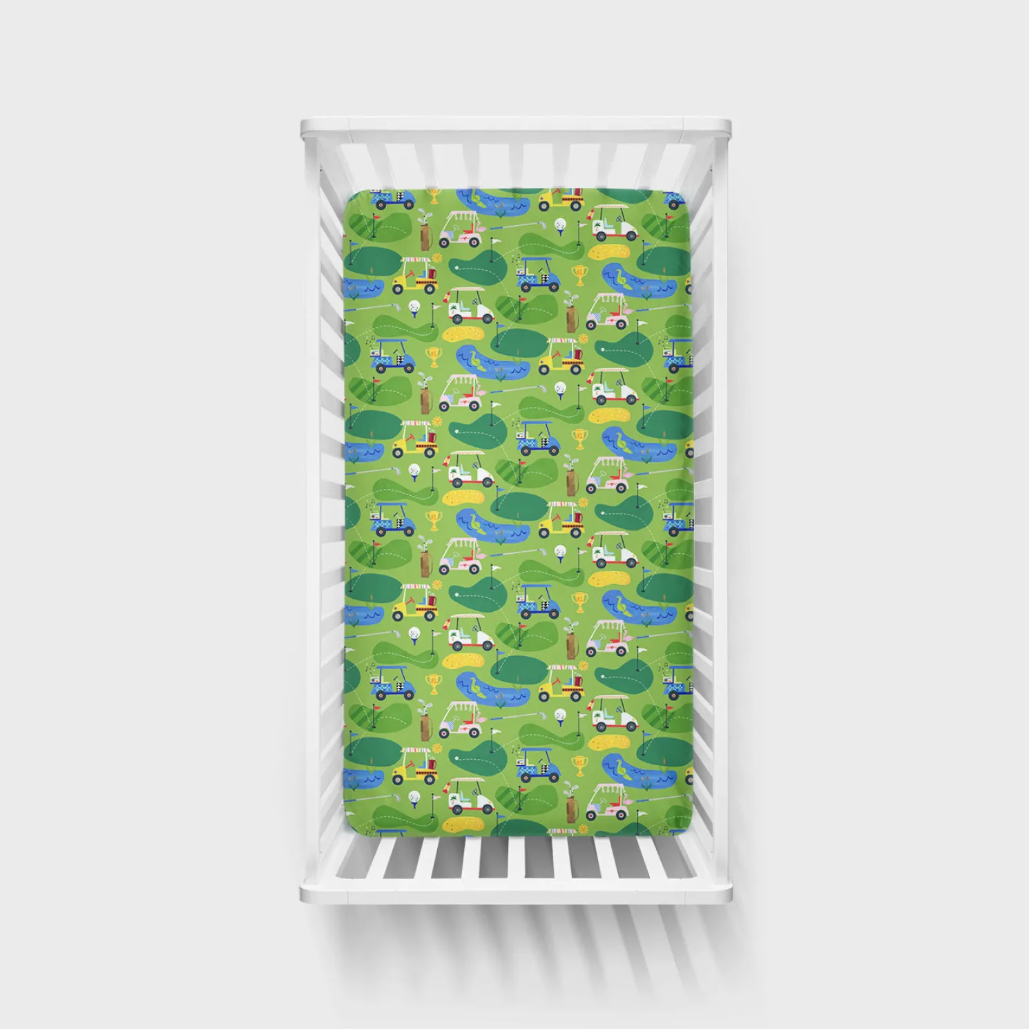 Fairway Fun Fitted Crib Sheet
