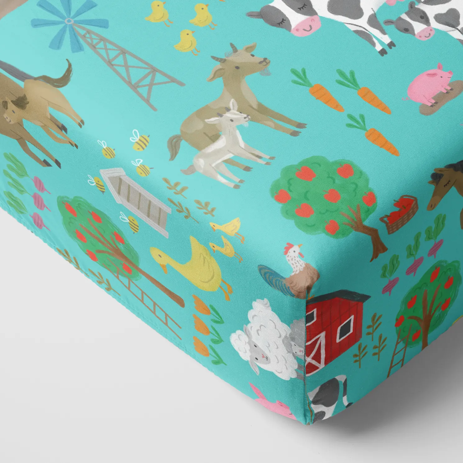 Farm Fam Fitted Crib Sheet