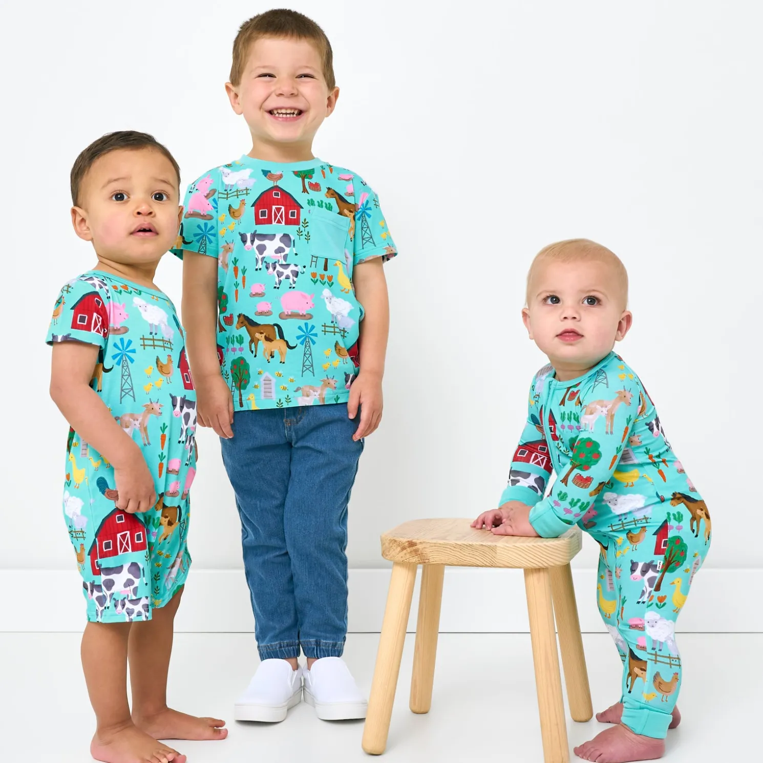 Farm Fam Pocket Shorty Romper