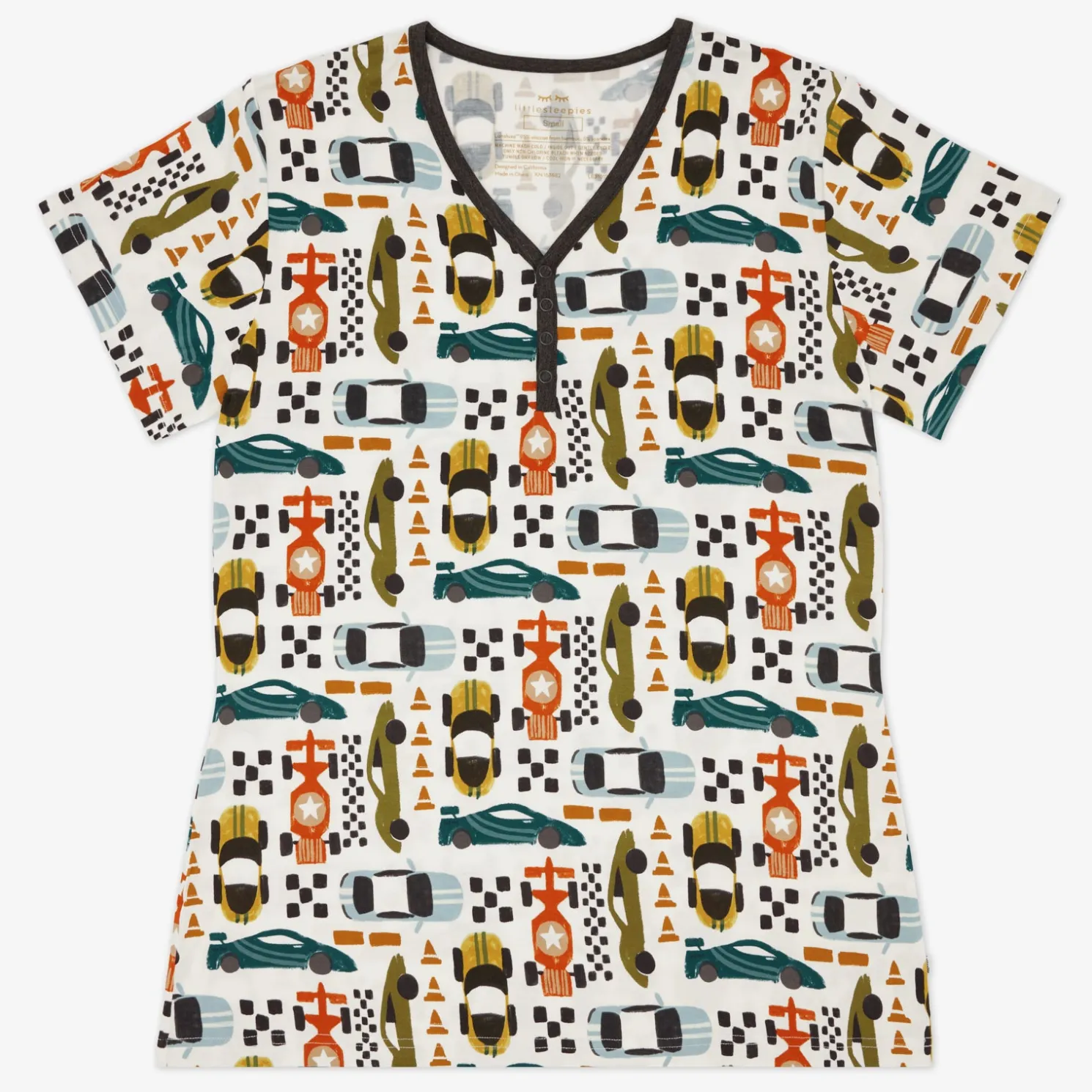 Fast Lane Women's Short Sleeve Pajama Top