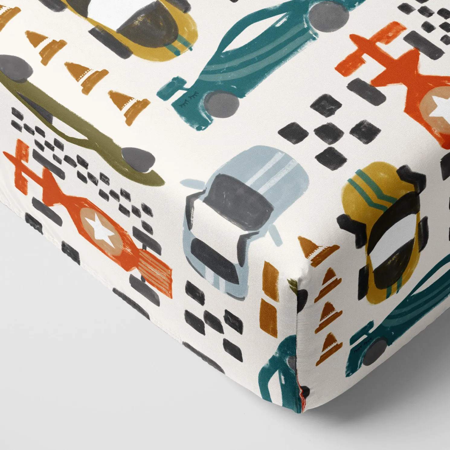 Fast Lane Fitted Crib Sheet