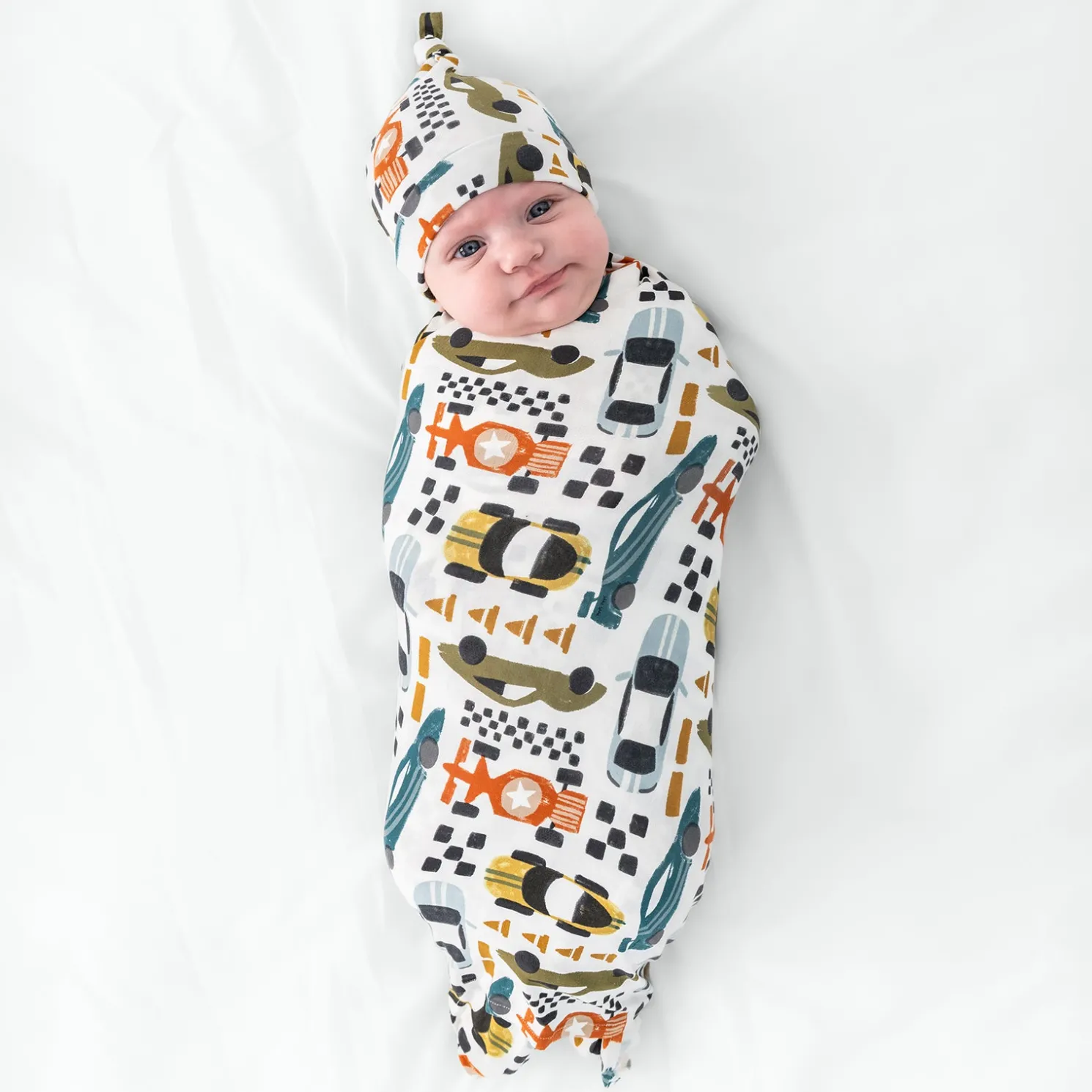 Fast Lane Swaddle & Hat Set