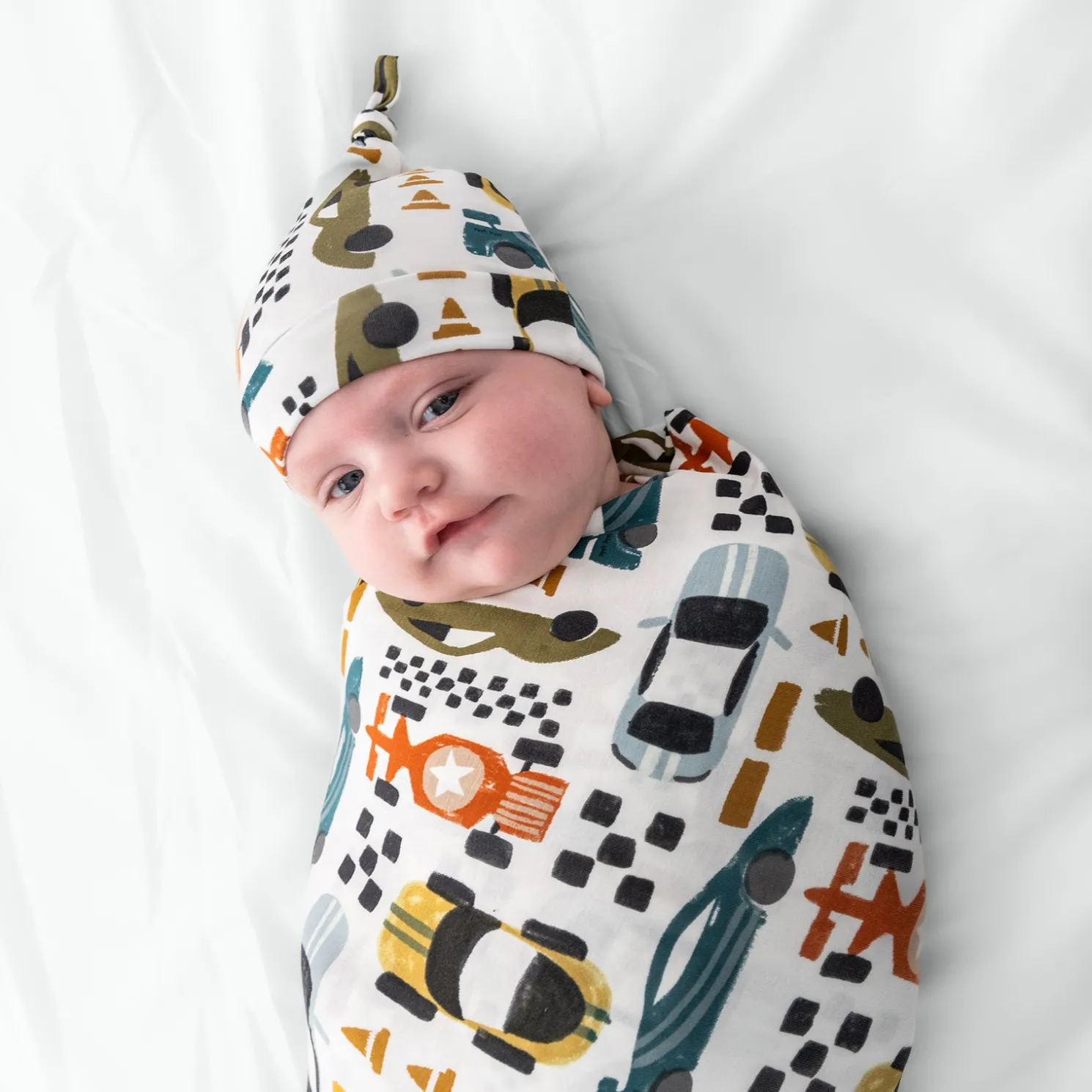 Fast Lane Swaddle & Hat Set
