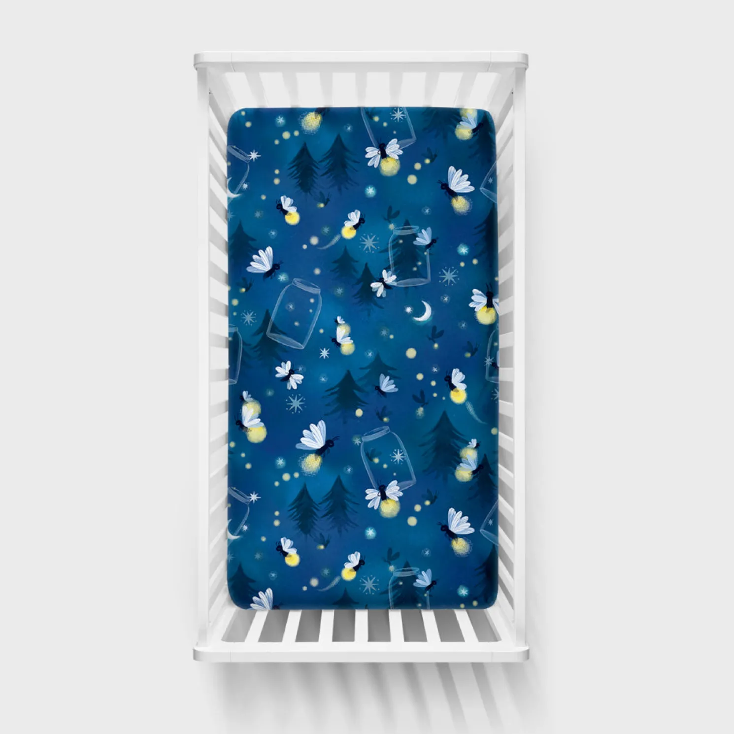 Firefly Glow Fitted Crib Sheet