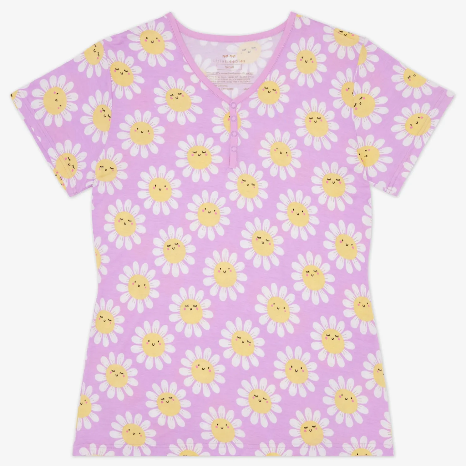 Flower Power Women's Short Sleeve Pajama Top