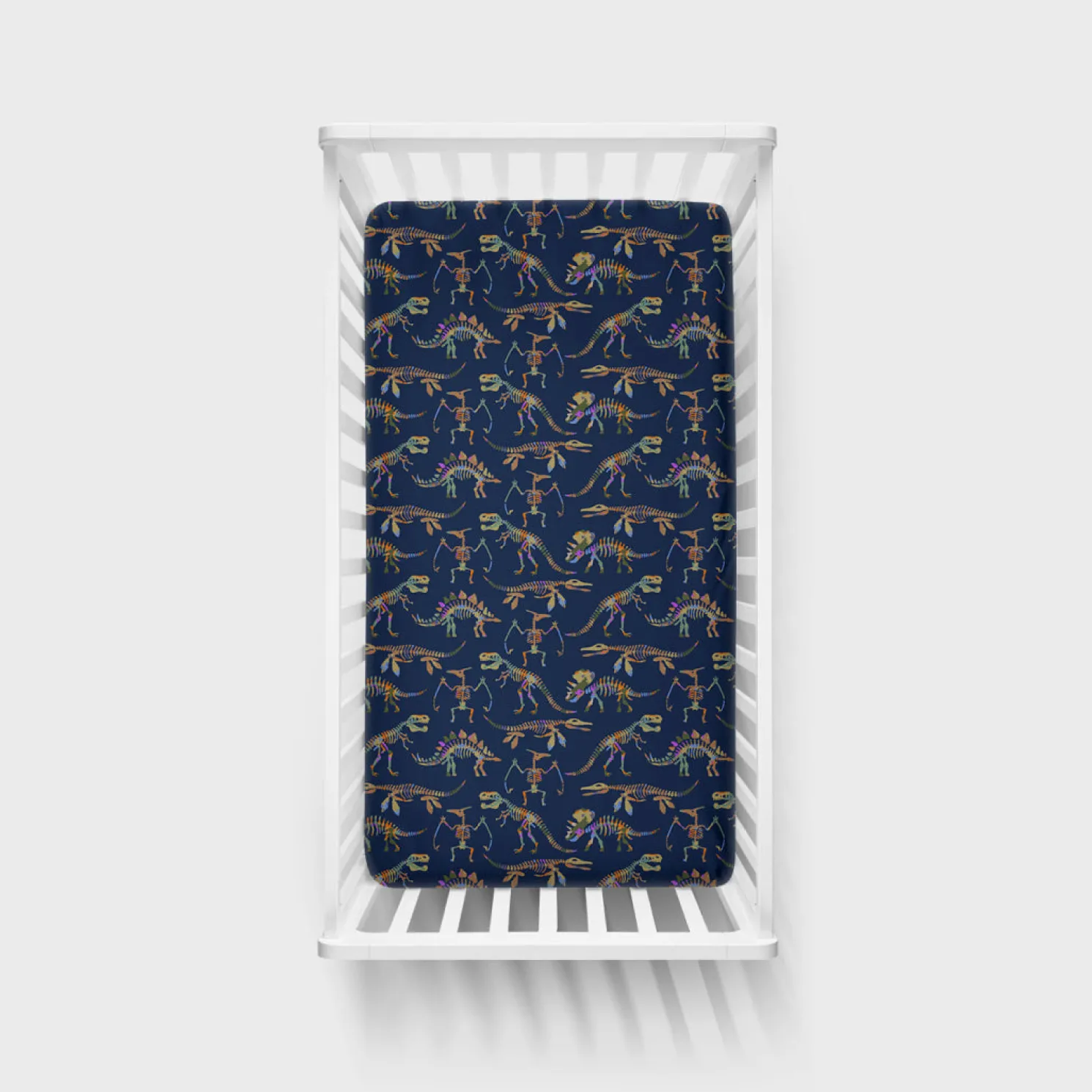 Fossil Quest Fitted Crib Sheet