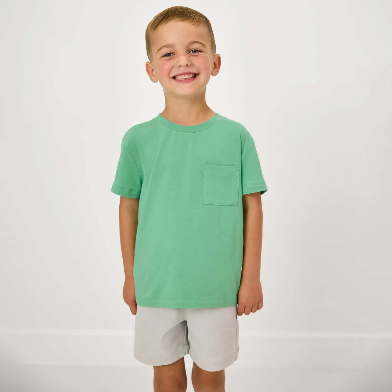 Fresh Green Relaxed Pocket Tee