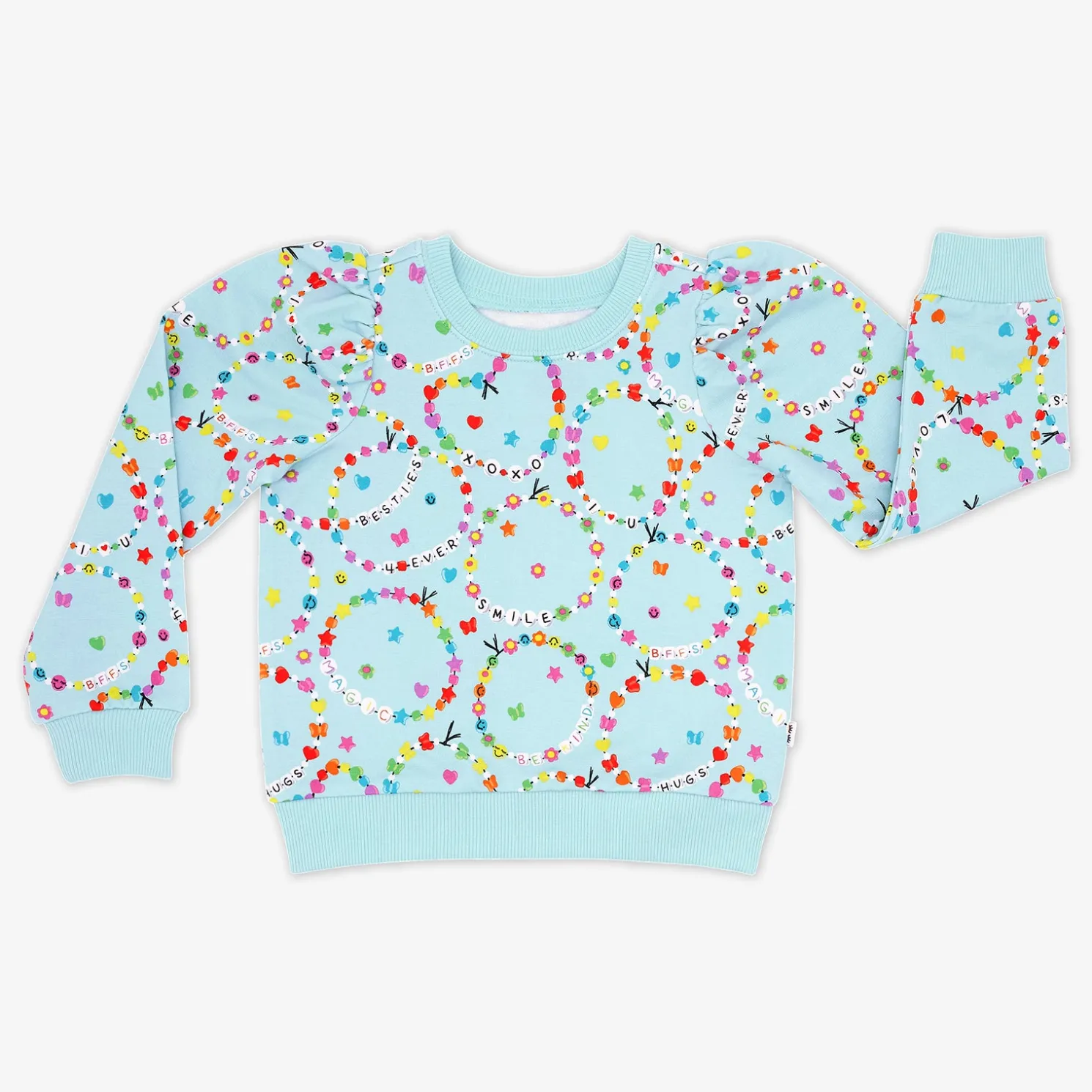 Friends Forever Puff Sleeve Crewneck