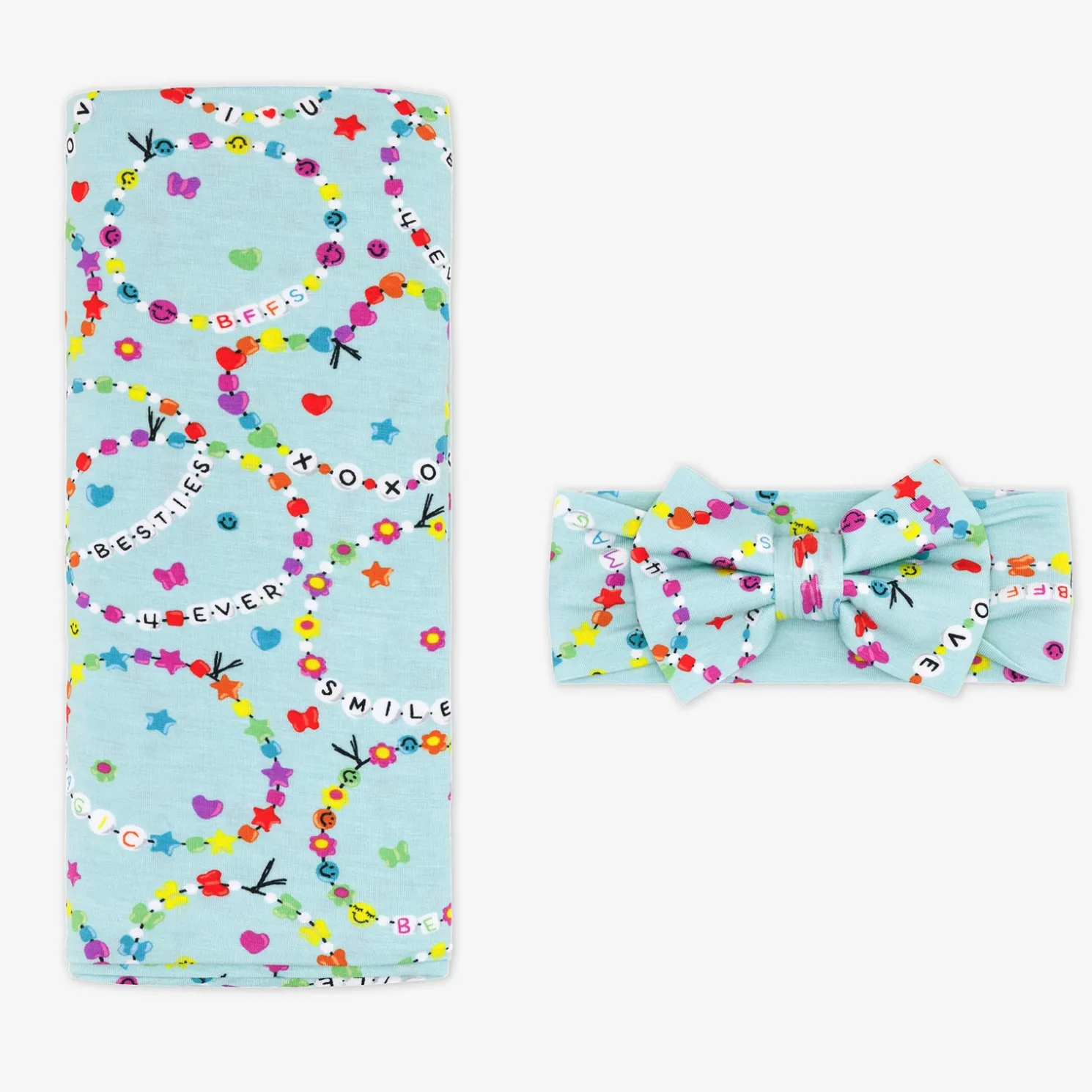 Friends Forever Swaddle & Luxe Bow Headband Set