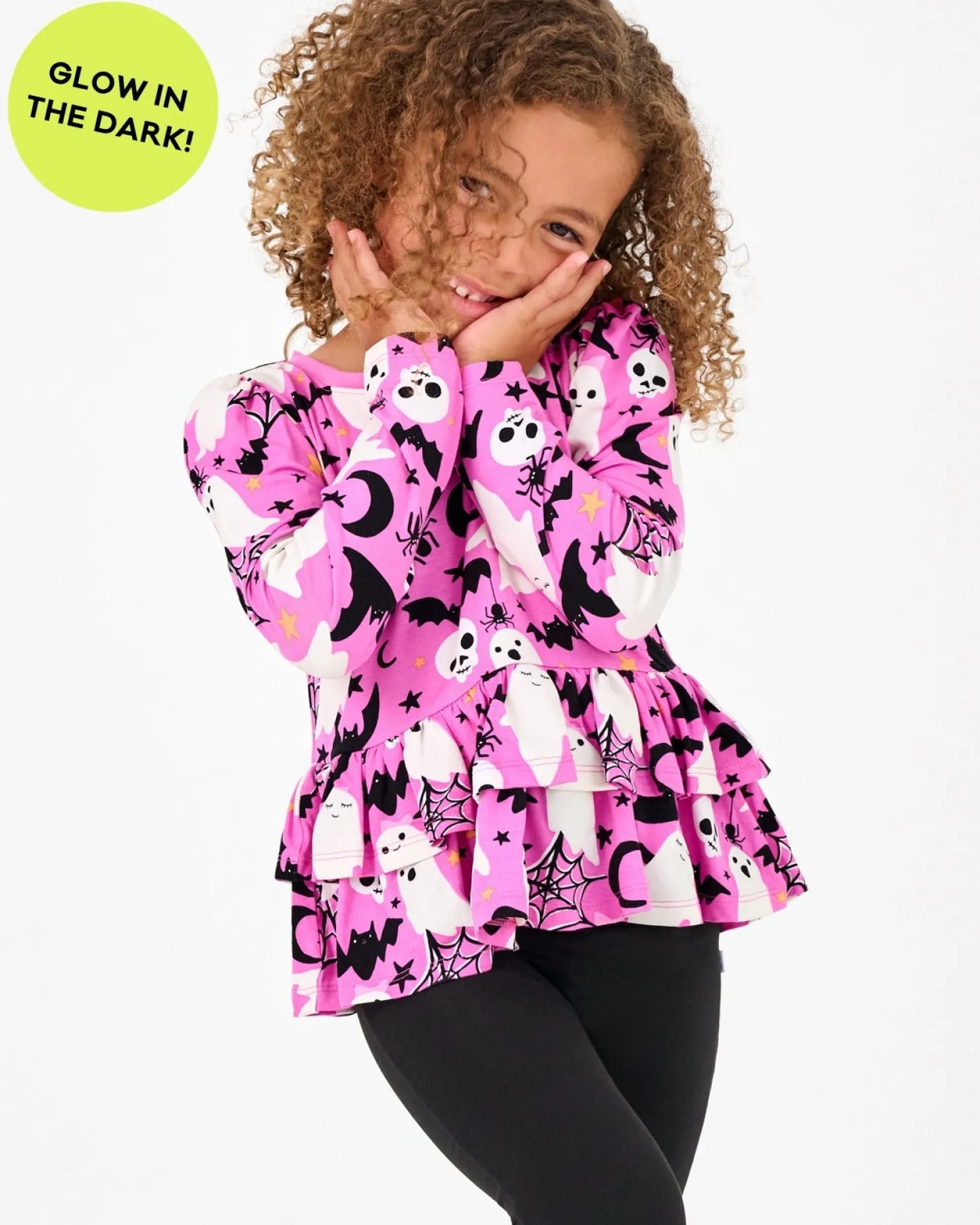 Frightful Friends Tiered Peplum Top