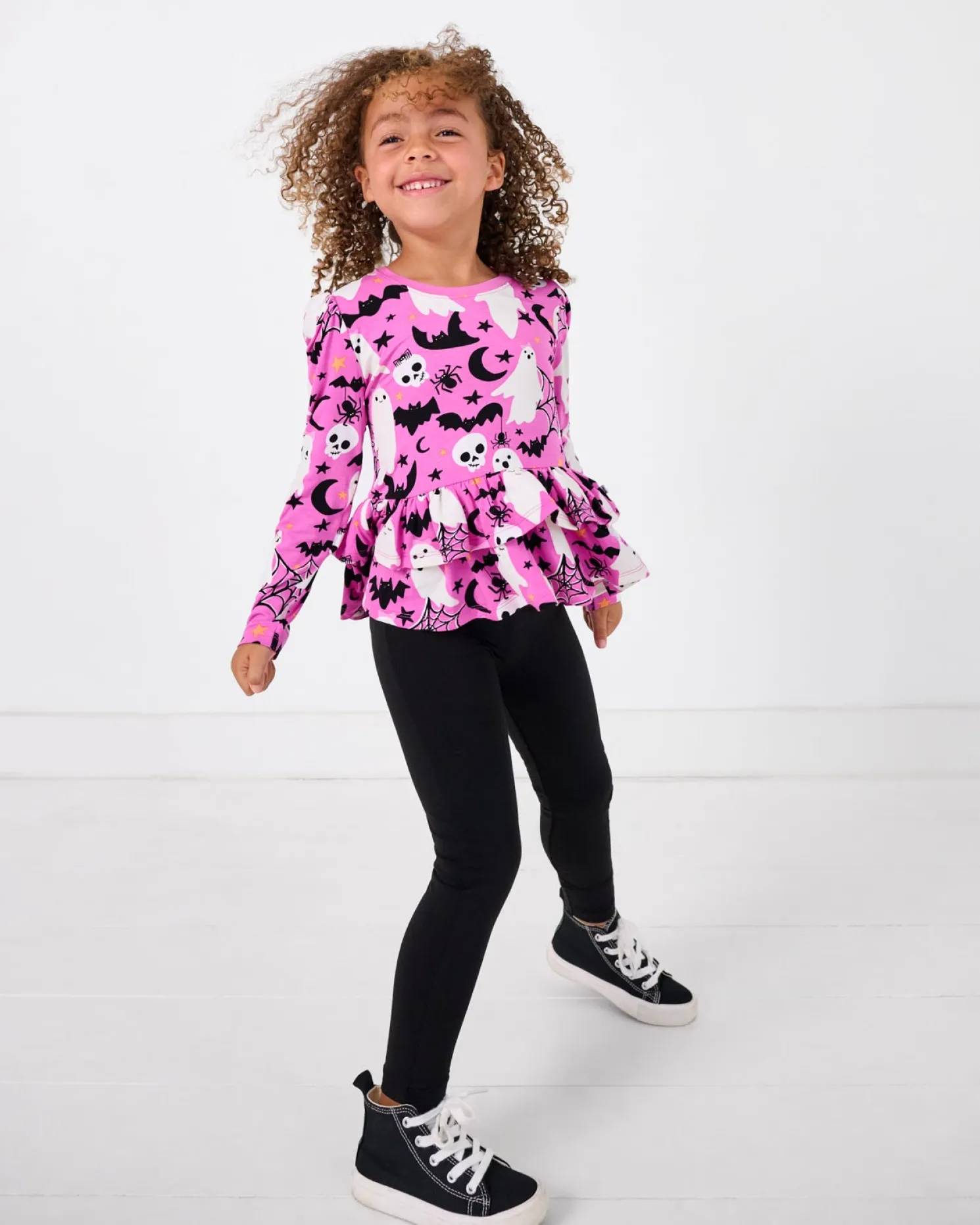 Frightful Friends Tiered Peplum Top