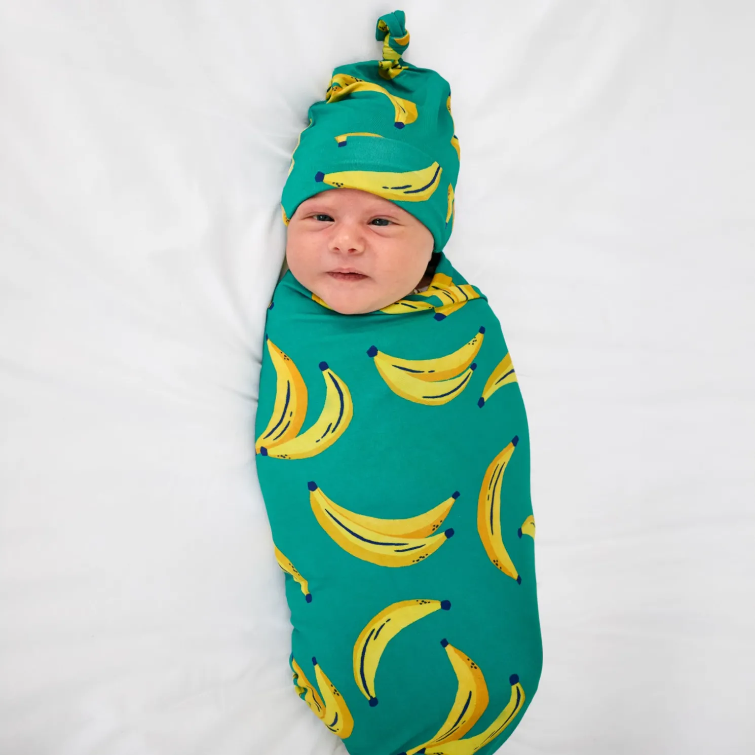 Go Bananas Swaddle & Hat Set