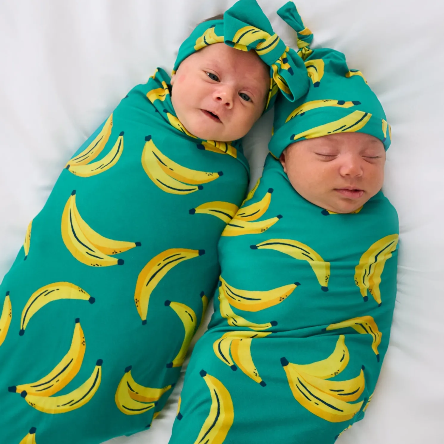 Go Bananas Swaddle & Hat Set