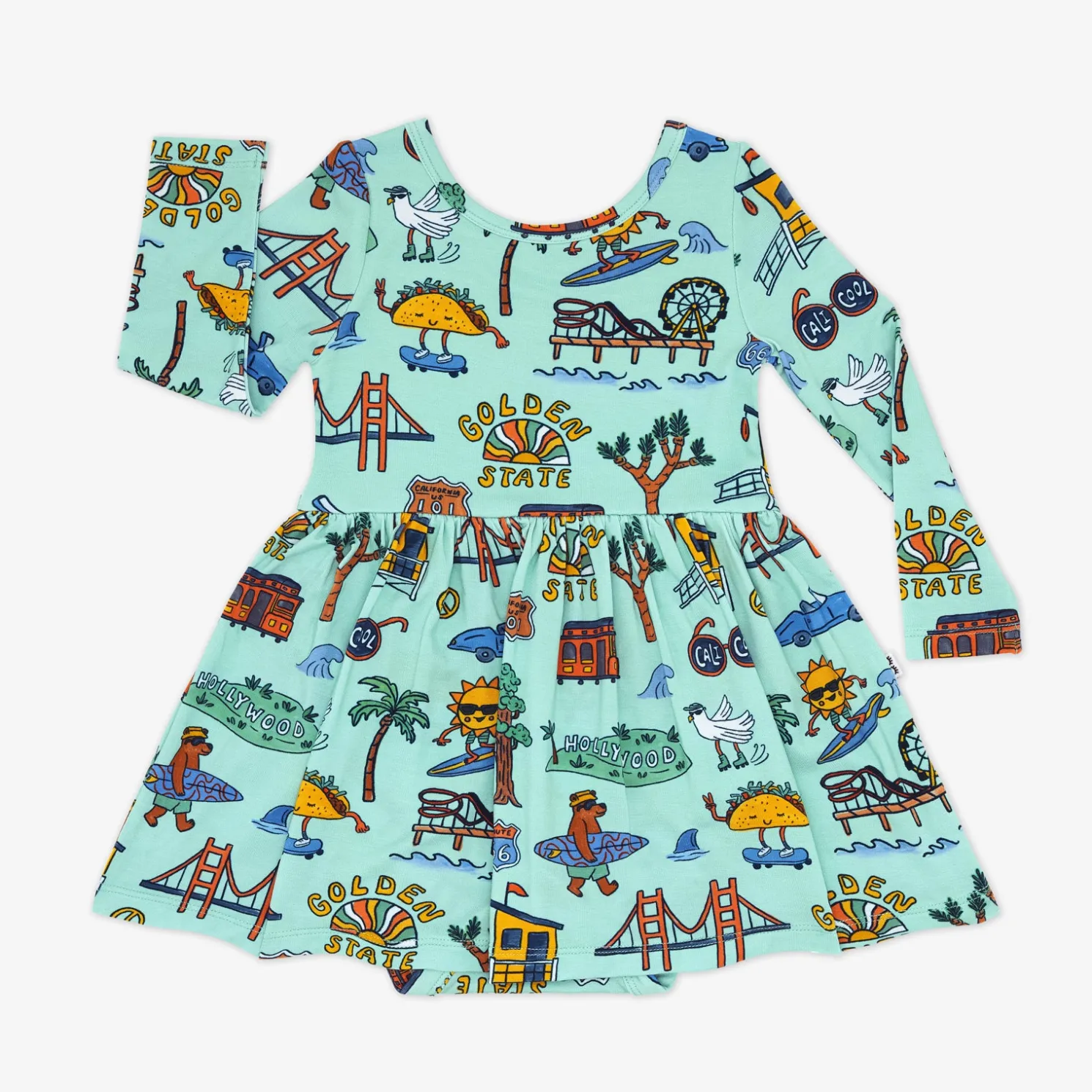 Golden State Skater Dress with Bodysuit