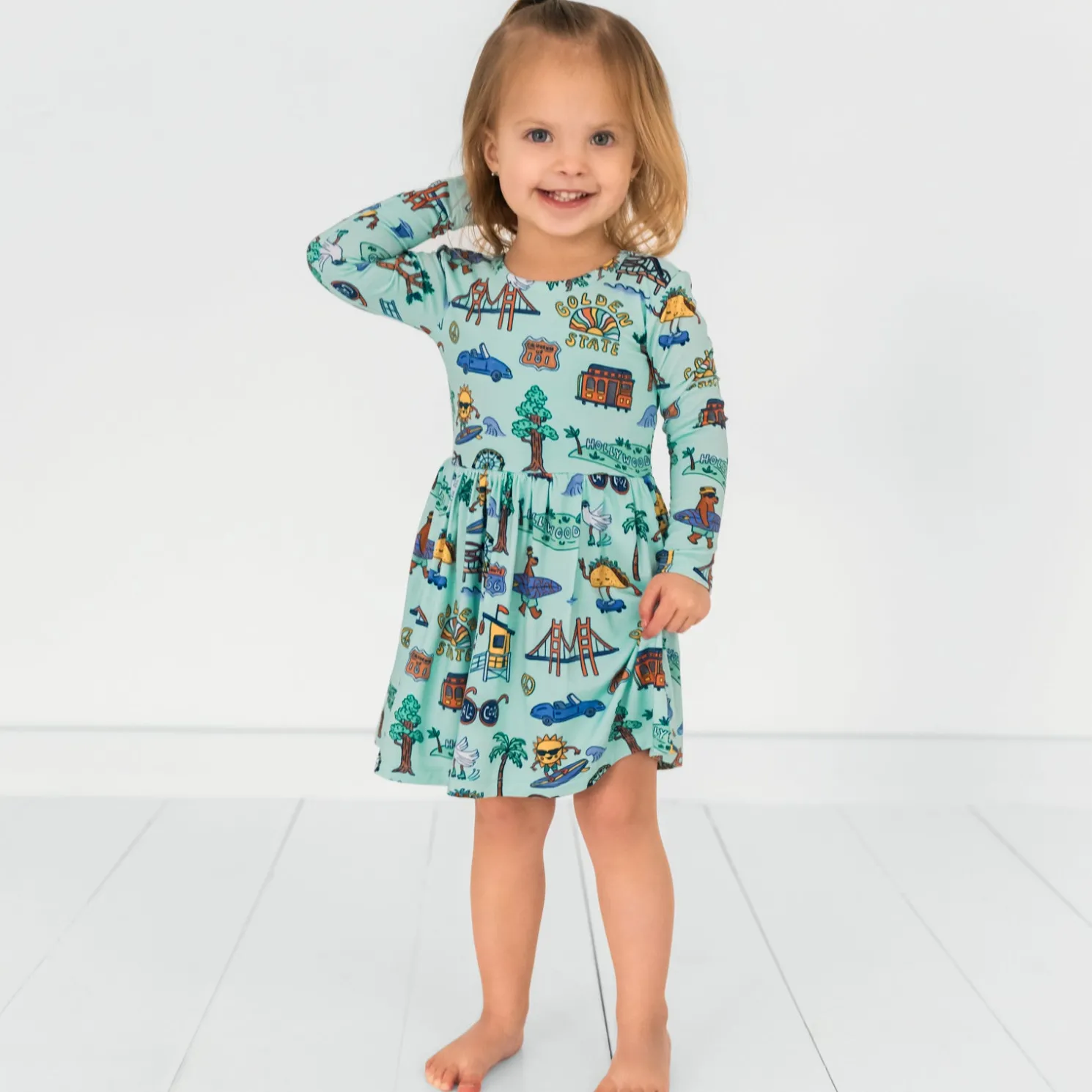 Golden State Skater Dress with Bodysuit